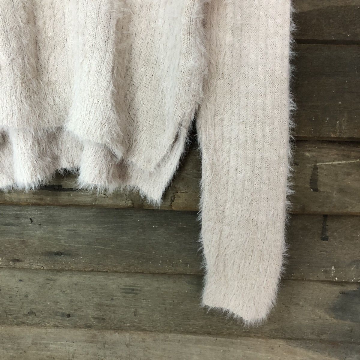 Homespun Knitwear × Japanese Brand × Vintage Ozoc Dark Pink Shag Shaggy Fur Mohair Knitwear #6981 Size US L / EU 52-54 / 3 - 5 Thumbnail