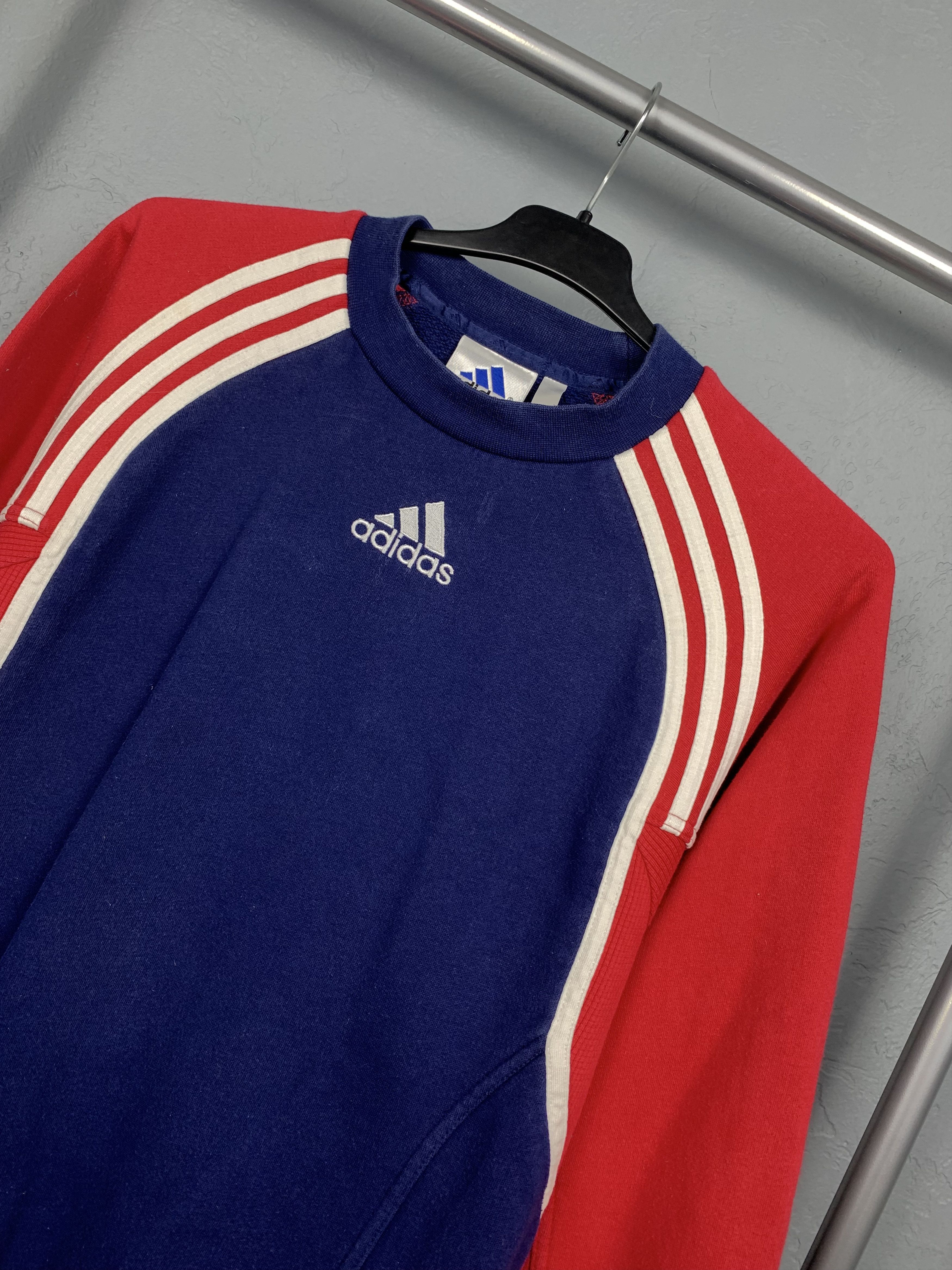 Adidas × Vintage Adidas 90s Vintage Mens Crew Neck Sweatshirt Size US L / EU 52-54 / 3 - 2 Thumbnail