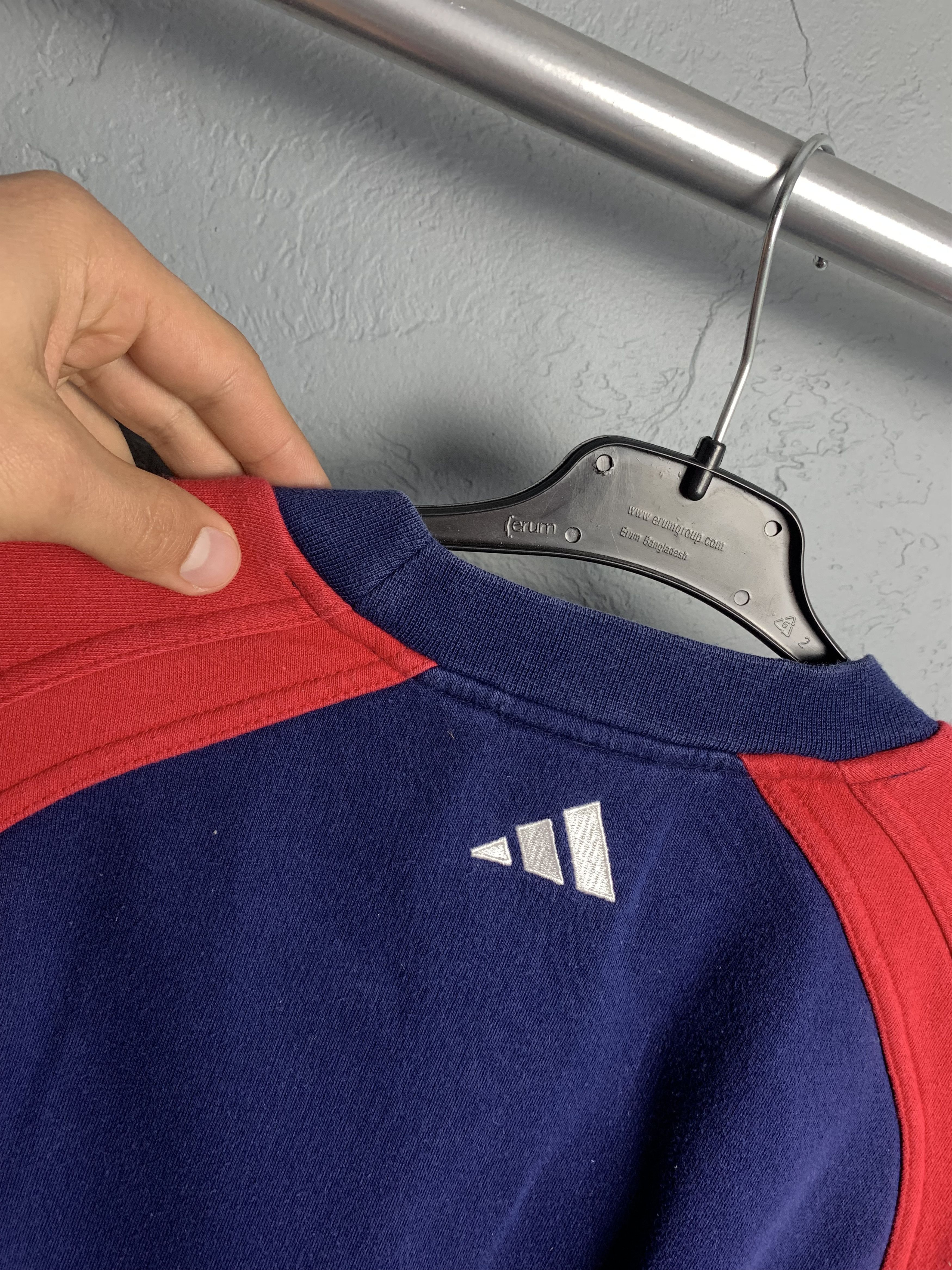 Adidas × Vintage Adidas 90s Vintage Mens Crew Neck Sweatshirt Size US L / EU 52-54 / 3 - 6 Thumbnail