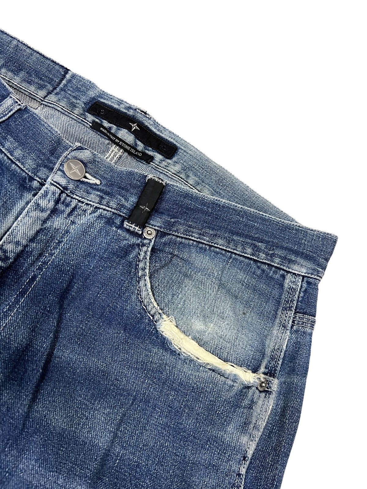 Massimo Osti GRAIL🔥AW04 Stone Island 🇮🇹 Baggy Workwear Denim Size US 33 - 4 Thumbnail
