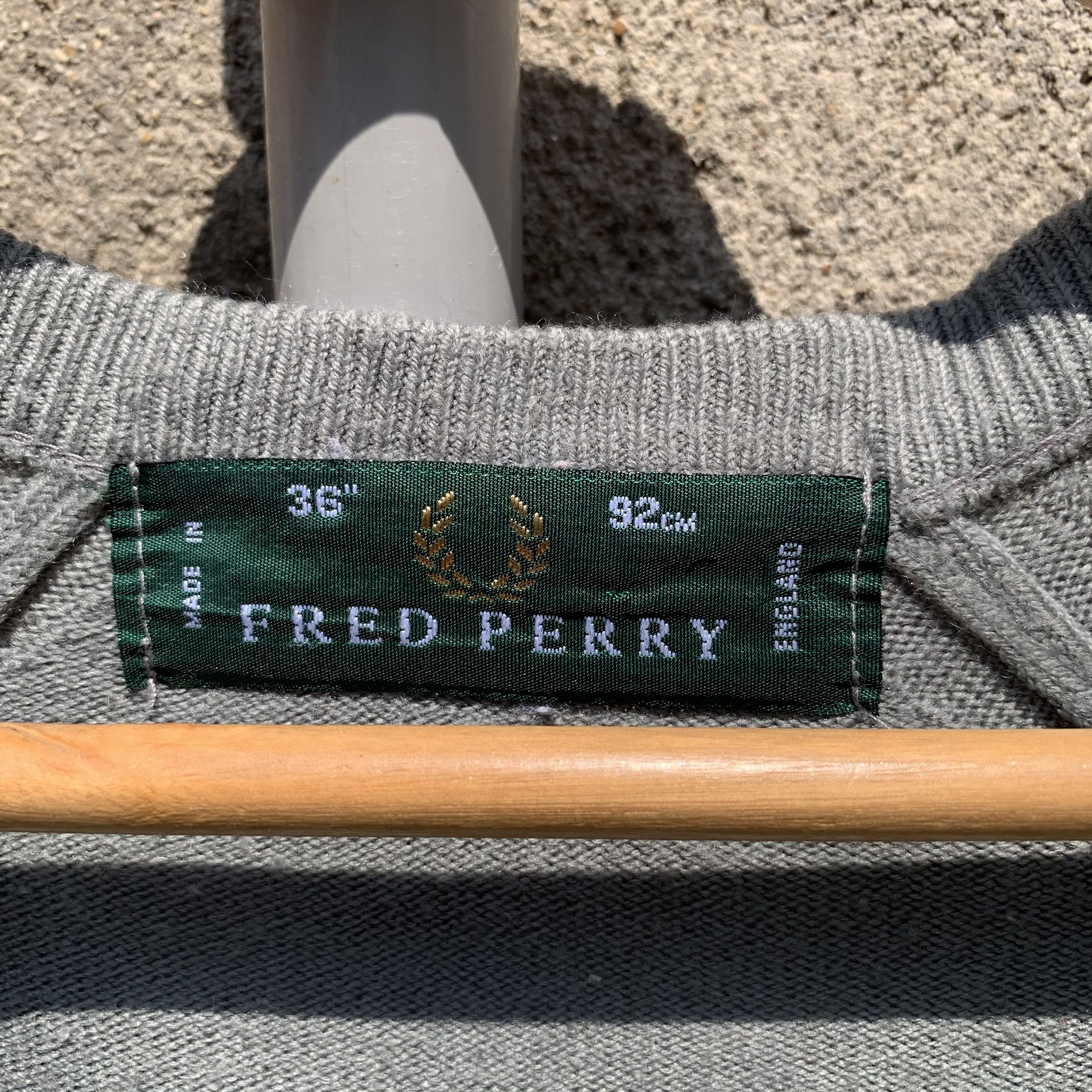 Fred Perry VINTAGE Fred Perry Made In England Jumper Blank Sweater Size US M / EU 48-50 / 2 - 6 Thumbnail