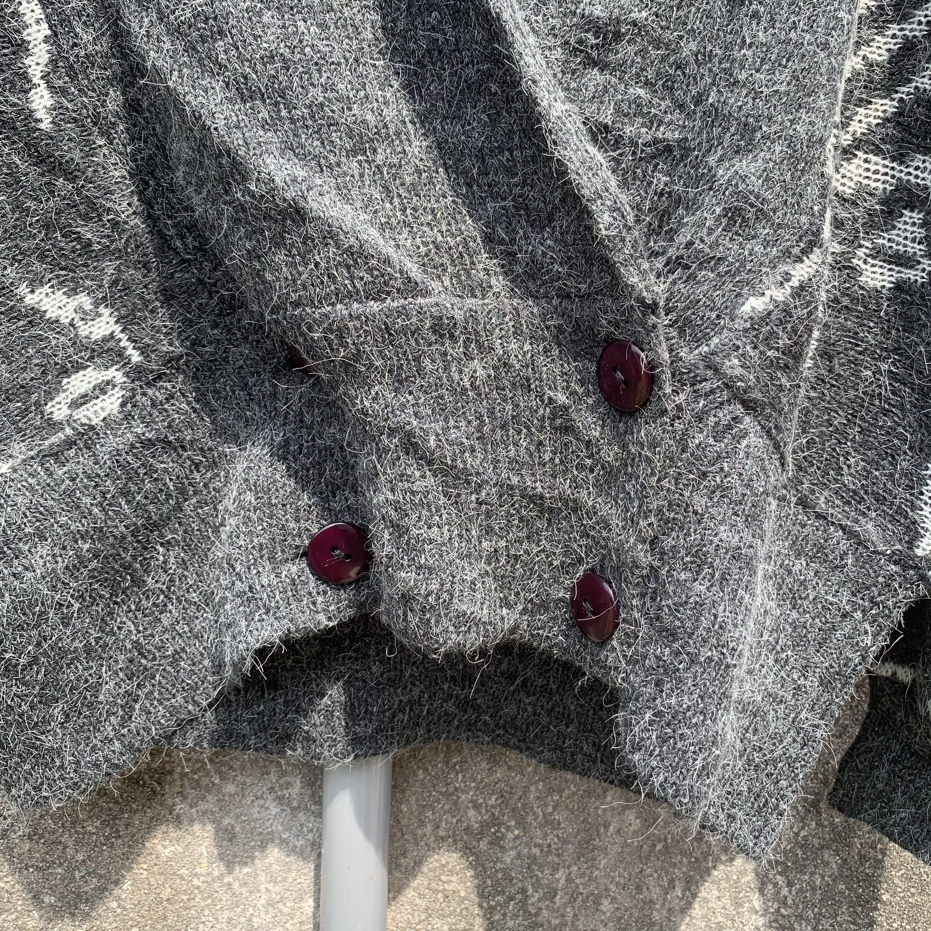 Aran Isles Knitwear Japanese Brand Knit Mohair Jumper Cropped Cardigan Sweater Size US M / EU 48-50 / 2 - 3 Thumbnail