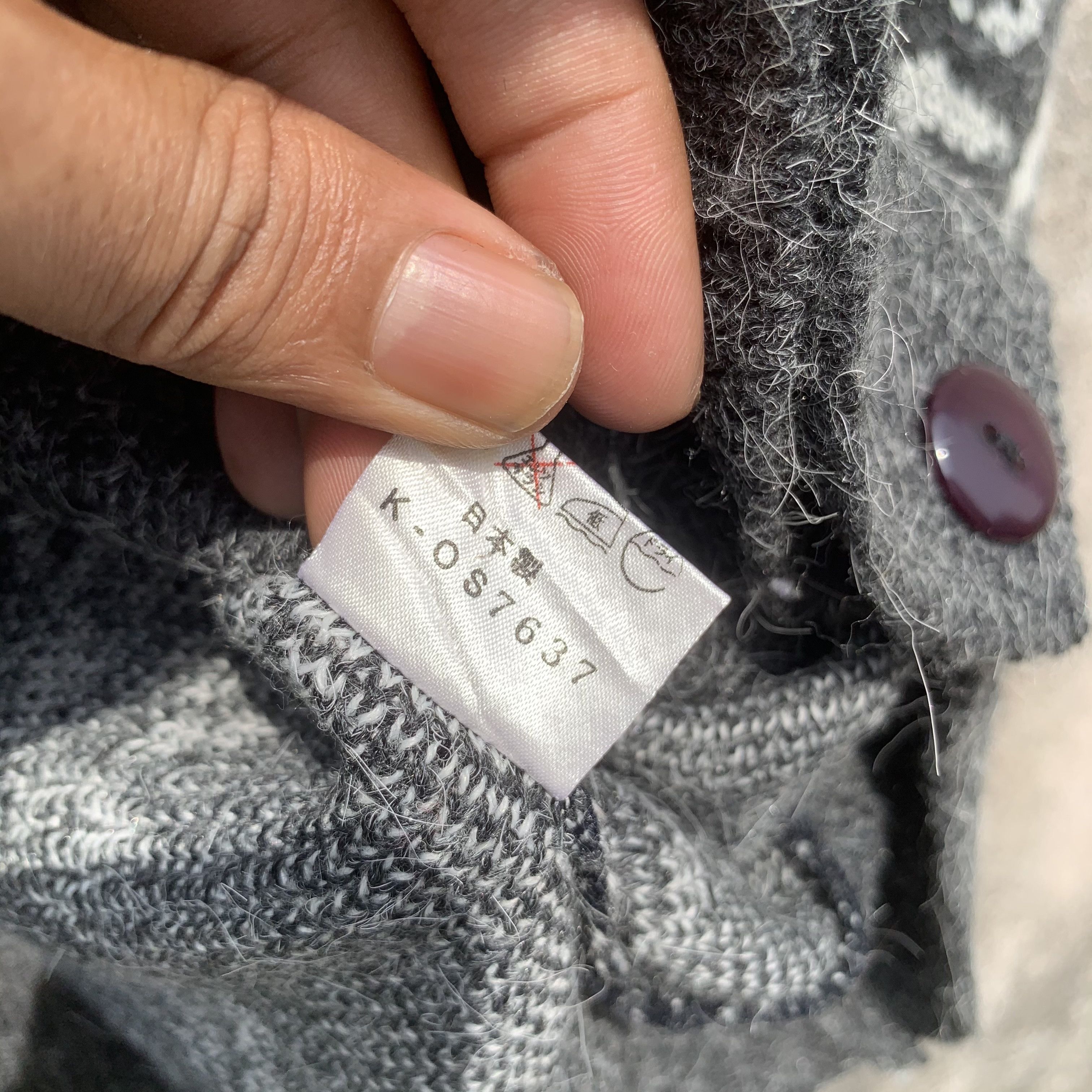 Aran Isles Knitwear Japanese Brand Knit Mohair Jumper Cropped Cardigan Sweater Size US M / EU 48-50 / 2 - 8 Thumbnail