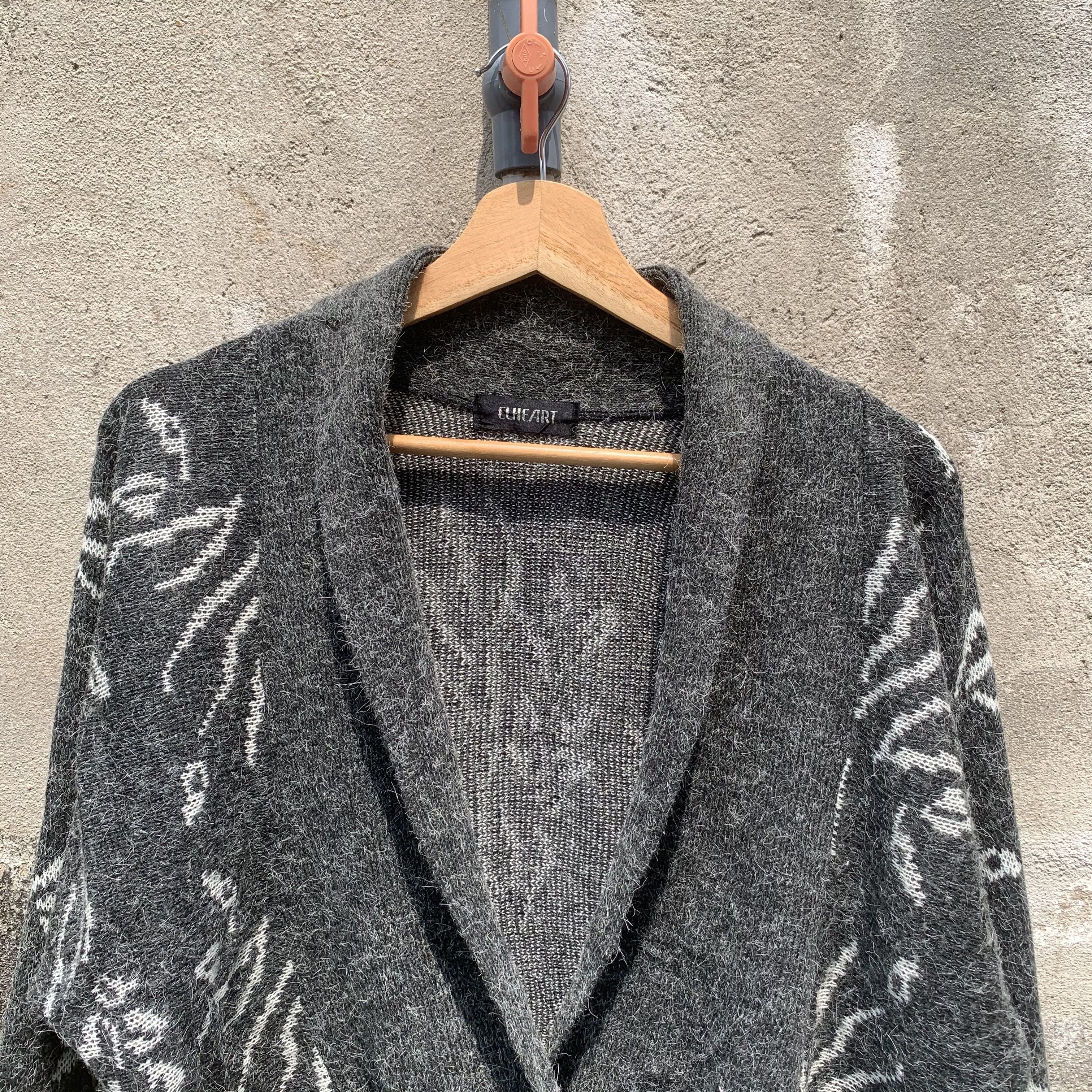 Aran Isles Knitwear Japanese Brand Knit Mohair Jumper Cropped Cardigan Sweater Size US M / EU 48-50 / 2 - 2 Thumbnail