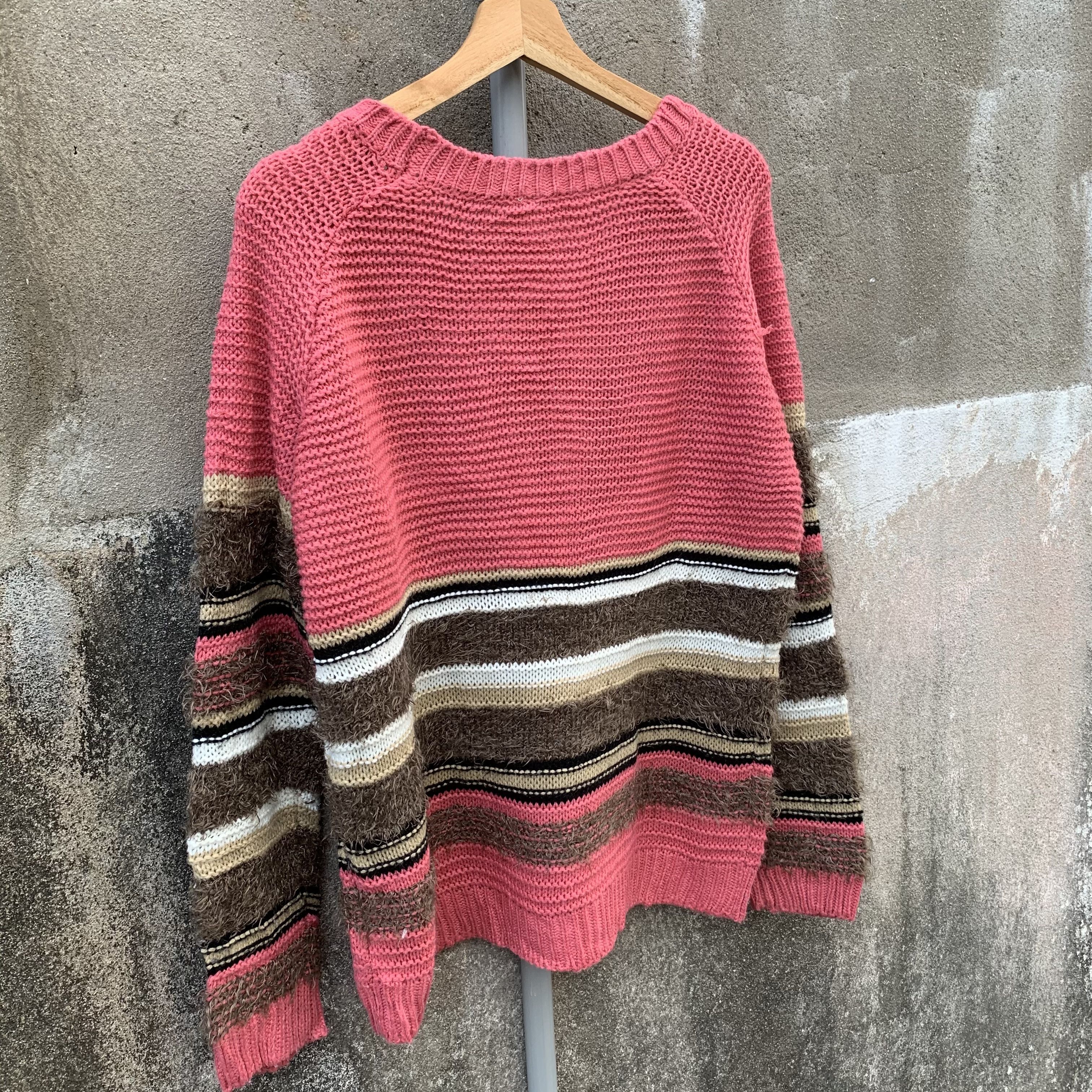 Aran Isles Knitwear 💥 GRAILS 🔥 JPN Knit Honeycomb Fur Jumper Pullover Sweater Size US L / EU 52-54 / 3 - 9 Thumbnail