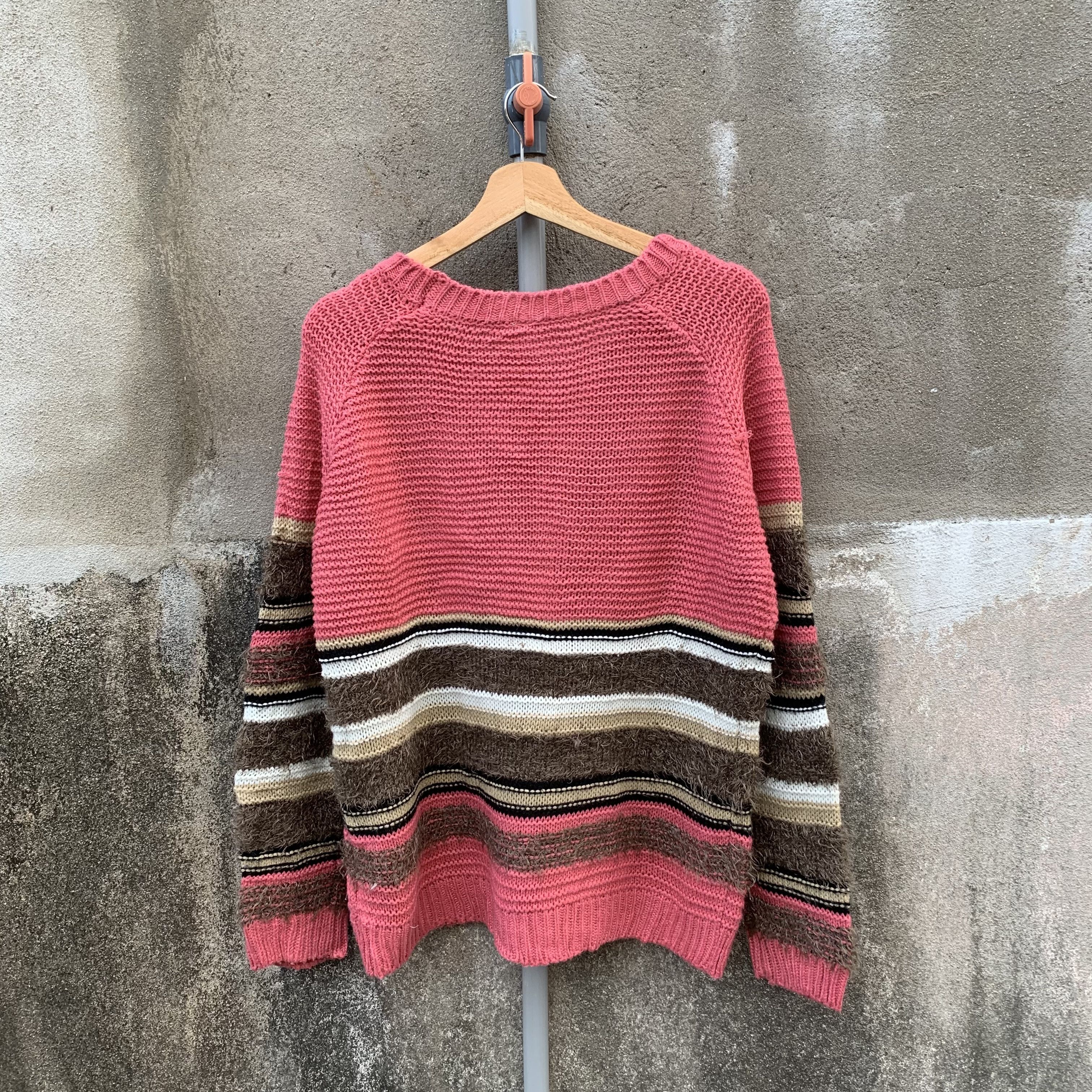 Aran Isles Knitwear 💥 GRAILS 🔥 JPN Knit Honeycomb Fur Jumper Pullover Sweater Size US L / EU 52-54 / 3 - 8 Thumbnail