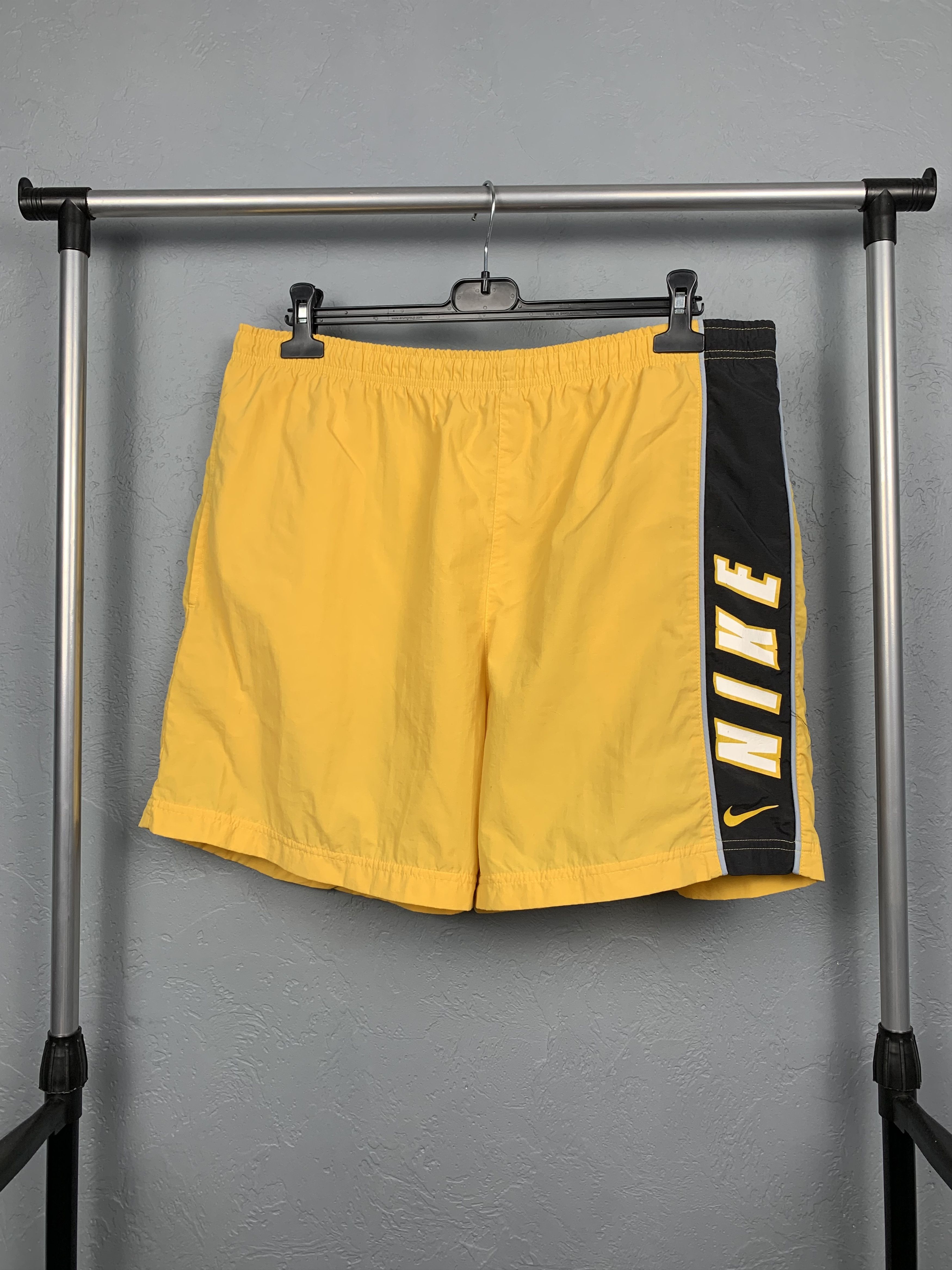 Nike × Vintage Nike 90s Vintage Mens Nylon Shorts Big Logo Swoosh Size US 34 / EU 50 - 1 Thumbnail