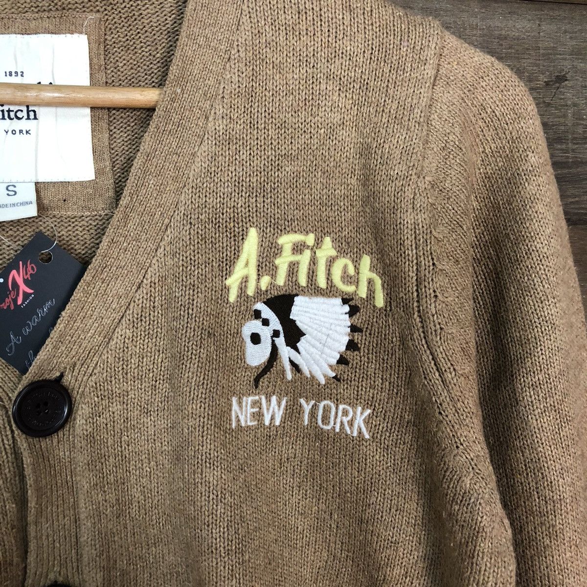 Abercrombie & Fitch Abercrombie & Fitch Brown Patterned Cardigan #5009 Size S / US 4 / IT 40 - 6 Thumbnail
