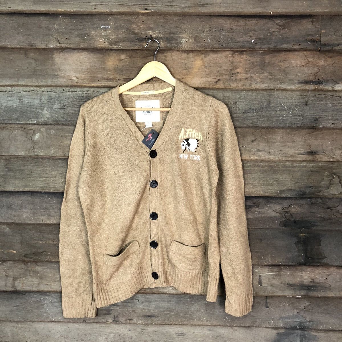 Abercrombie & Fitch Abercrombie & Fitch Brown Patterned Cardigan #5009 Size S / US 4 / IT 40 - 1 Thumbnail