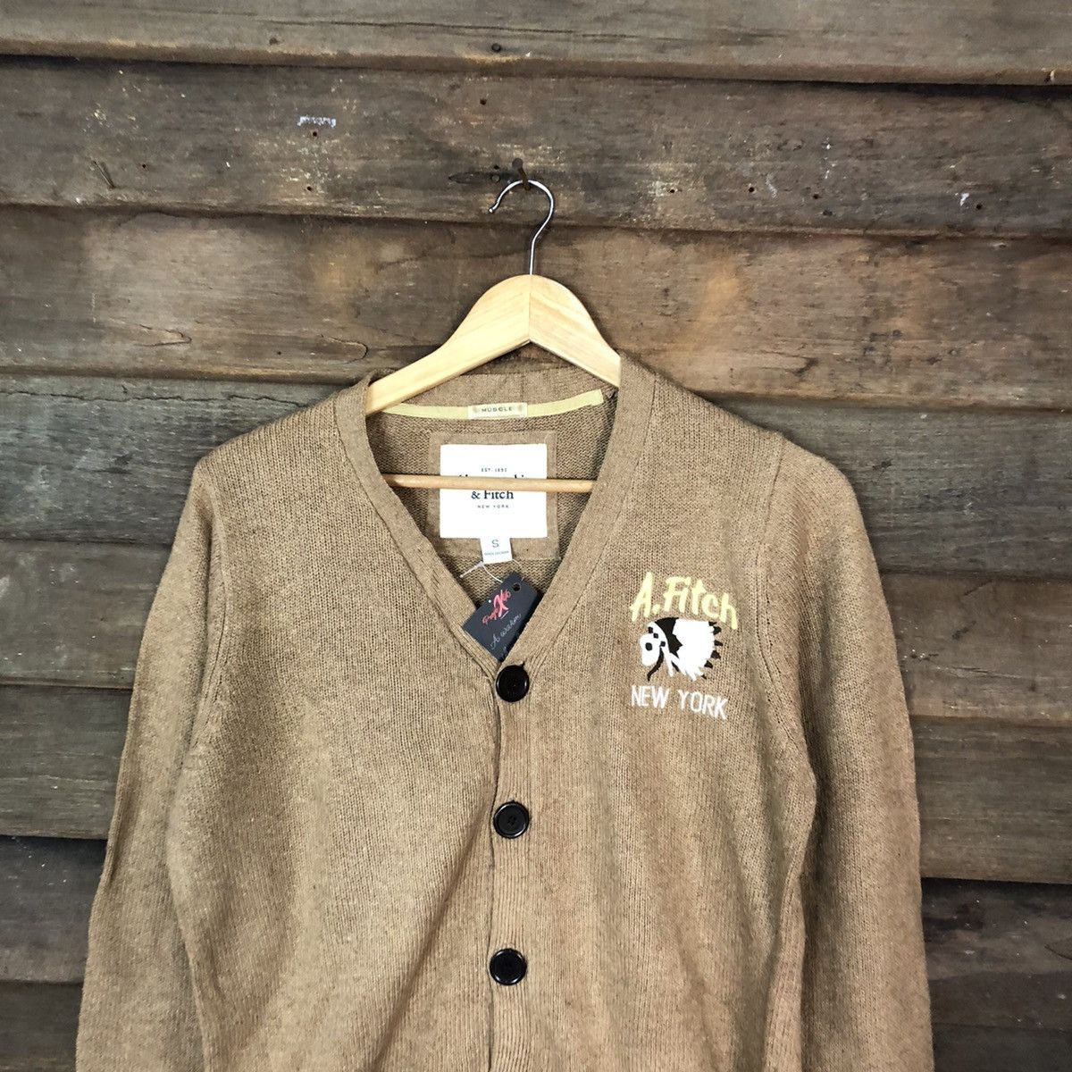 Abercrombie & Fitch Abercrombie & Fitch Brown Patterned Cardigan #5009 Size S / US 4 / IT 40 - 2 Thumbnail