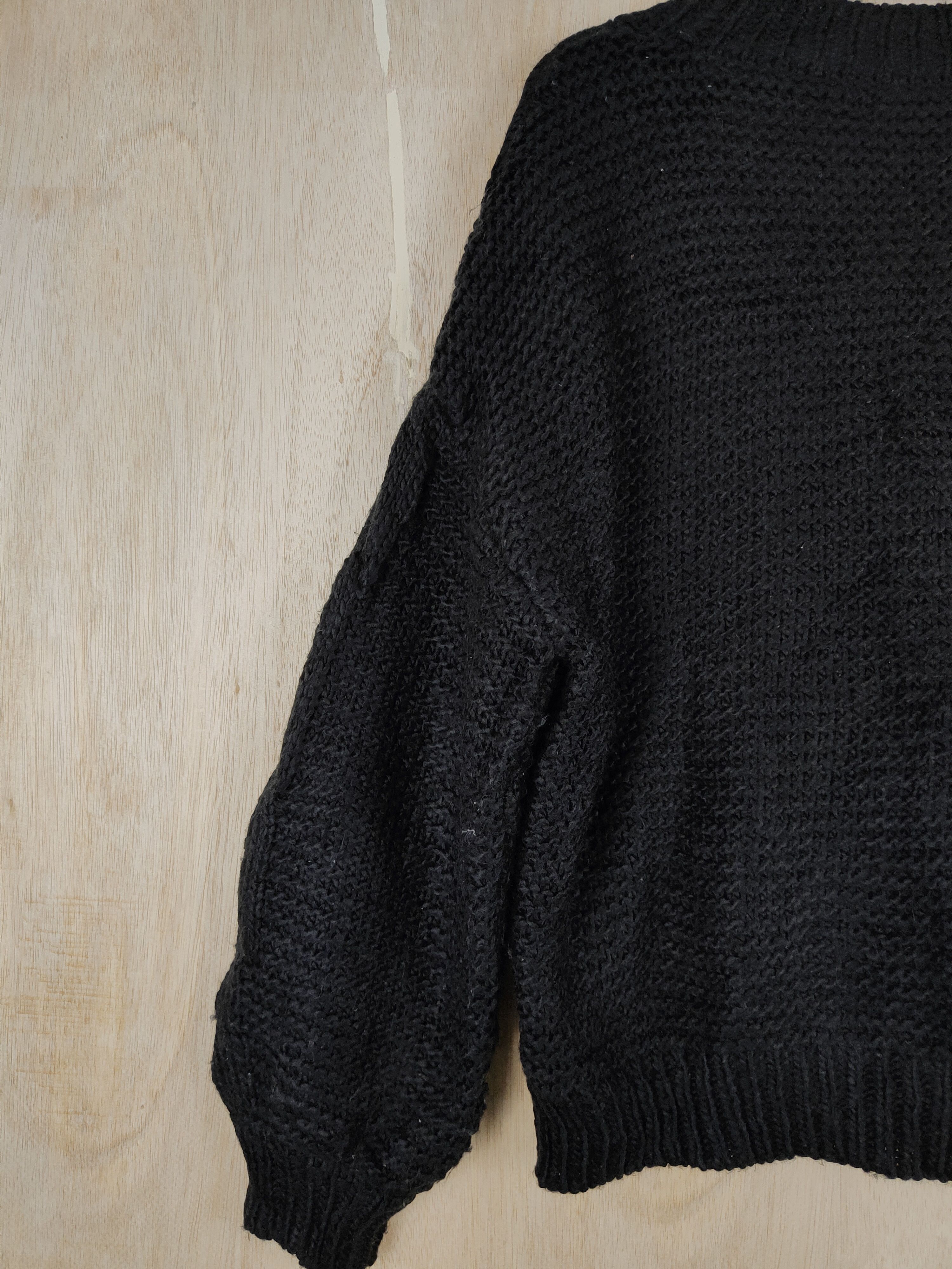 Aran Isles Knitwear × Japanese Brand Anap® Black aran isle cable knitwear Cardigan #S312 Size US M / EU 48-50 / 2 - 6 Thumbnail