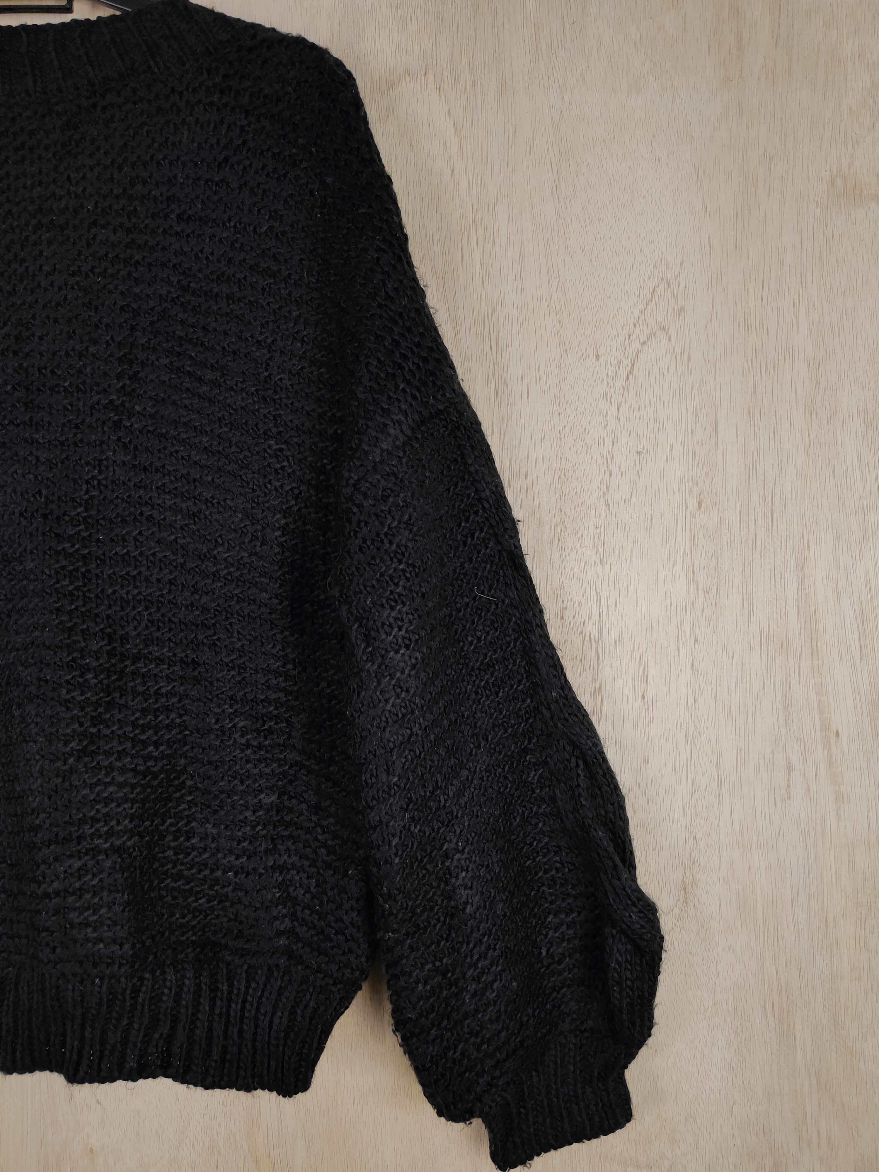 Aran Isles Knitwear × Japanese Brand Anap® Black aran isle cable knitwear Cardigan #S312 Size US M / EU 48-50 / 2 - 7 Thumbnail