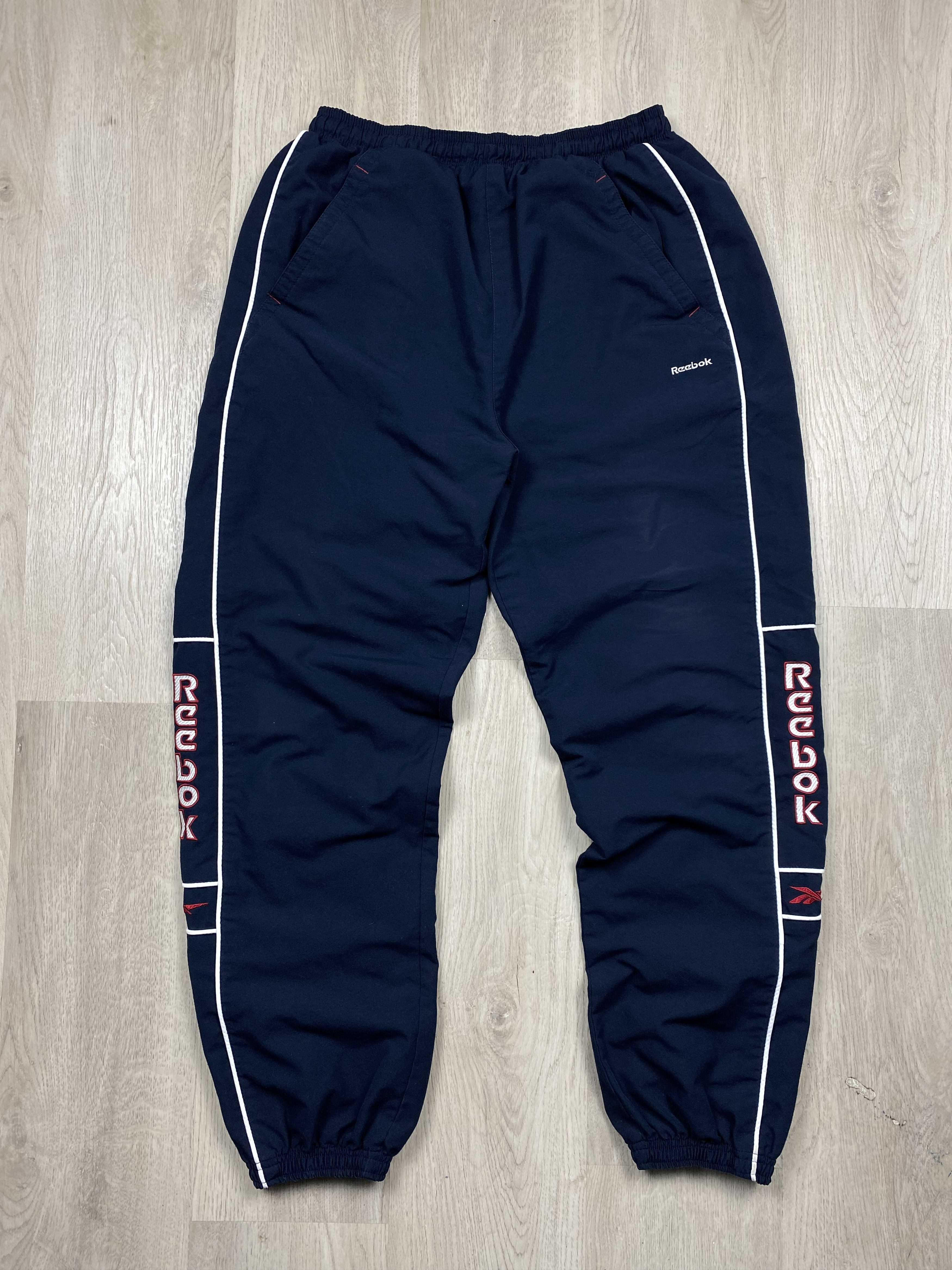 Reebok × Vintage Reebok Vintage Mens Nylon Pants Y2K Drill style Size US 34 / EU 50 - 1 Thumbnail