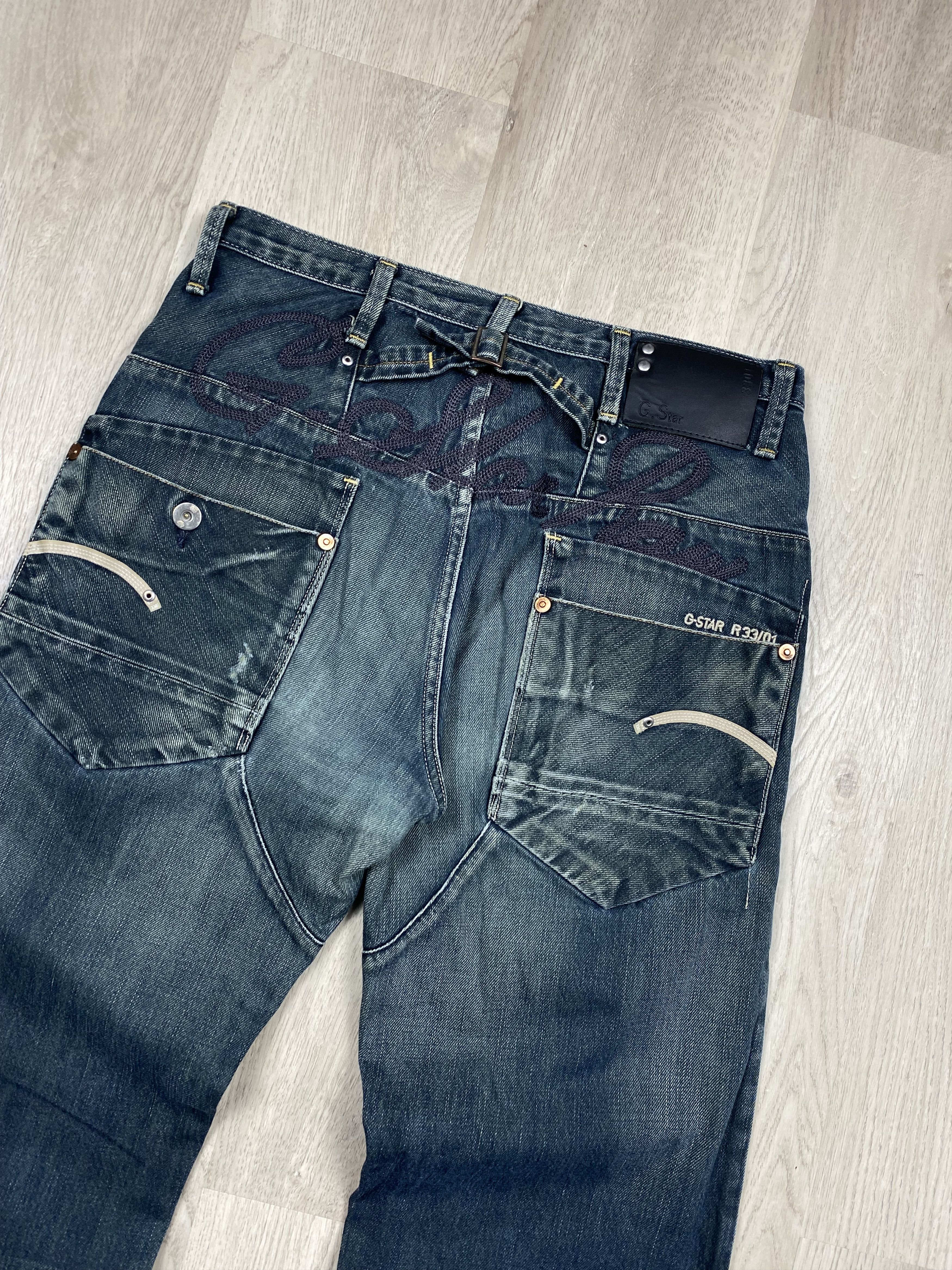 G-Star G-Star Raw Blue Denim Pants Jeans Embroidered Logo Size US 30 / EU 46 - 2 Thumbnail