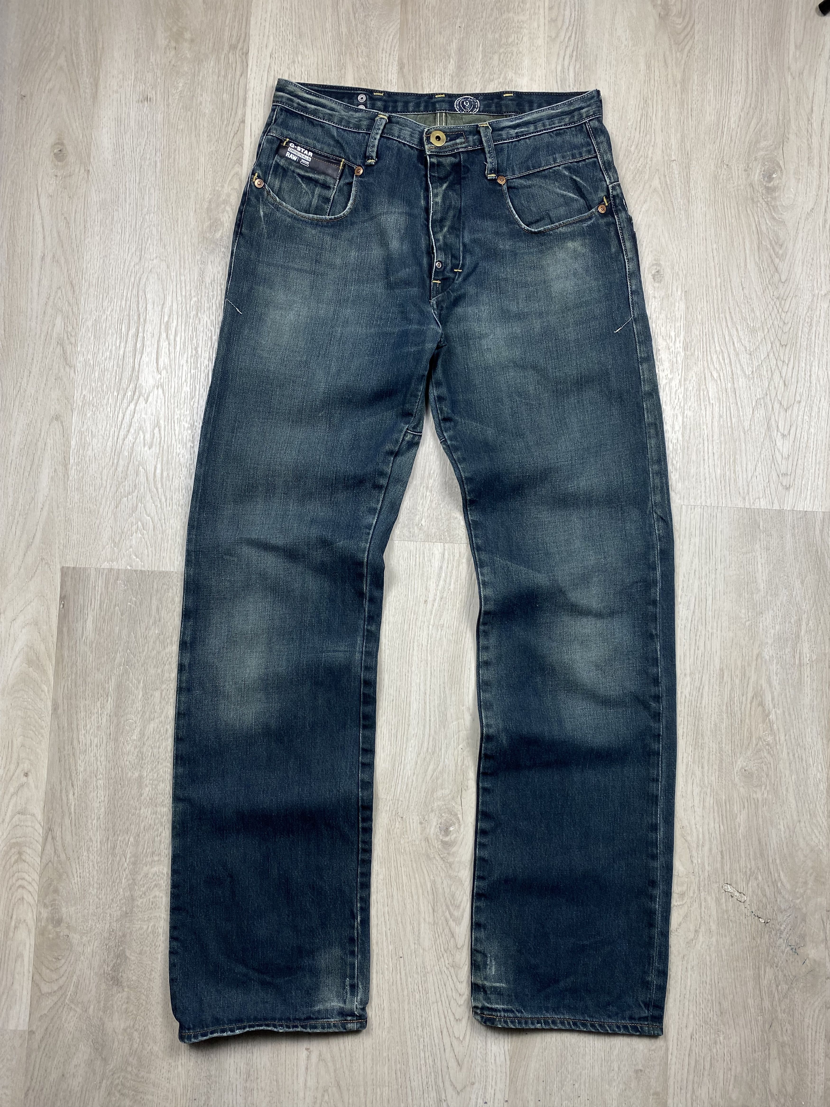 G-Star G-Star Raw Blue Denim Pants Jeans Embroidered Logo Size US 30 / EU 46 - 4 Thumbnail