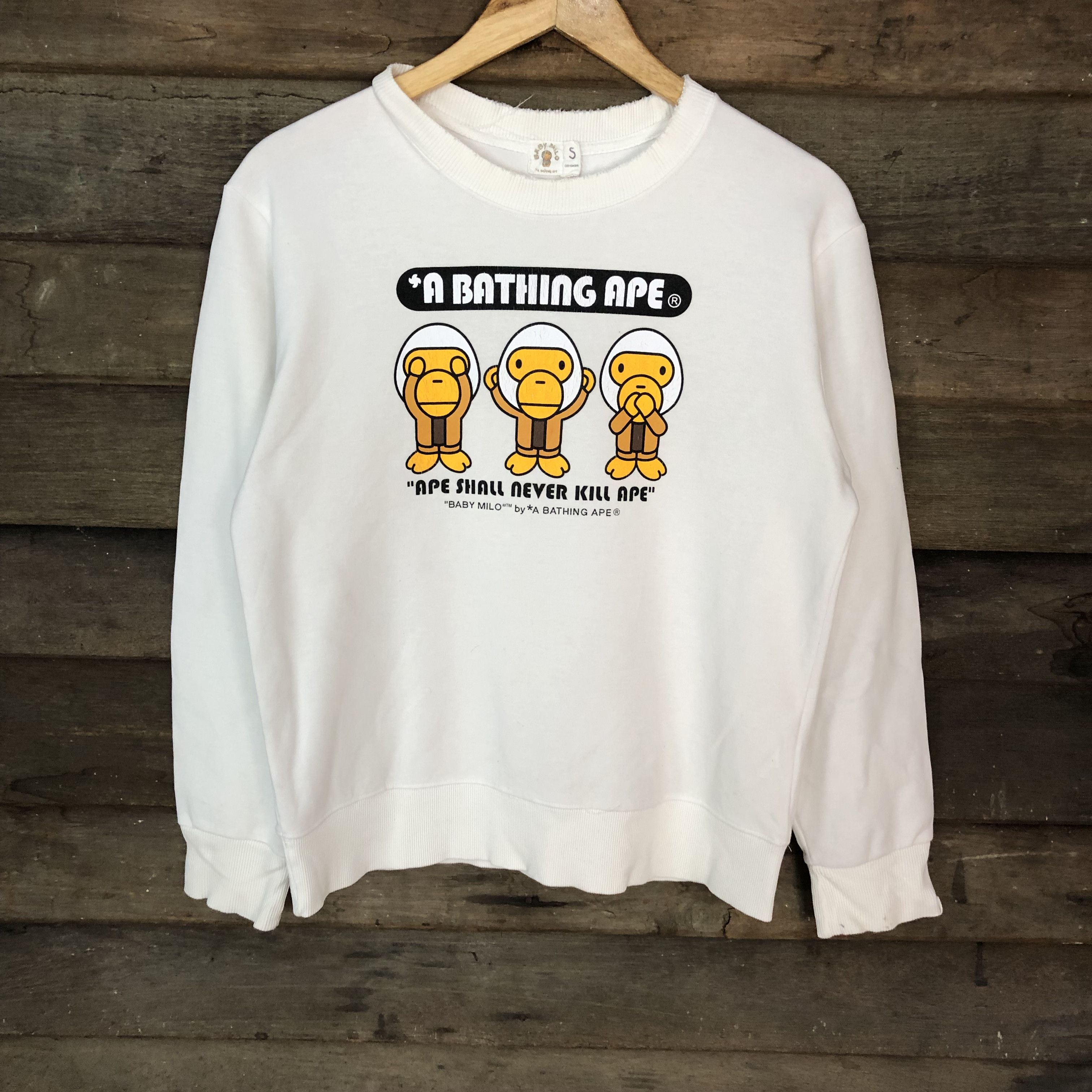 Japanese Brand DL Baby Milo vintage ripped distressed Sweatshirt #6920 Size US S / EU 44-46 / 1 - 3 Thumbnail