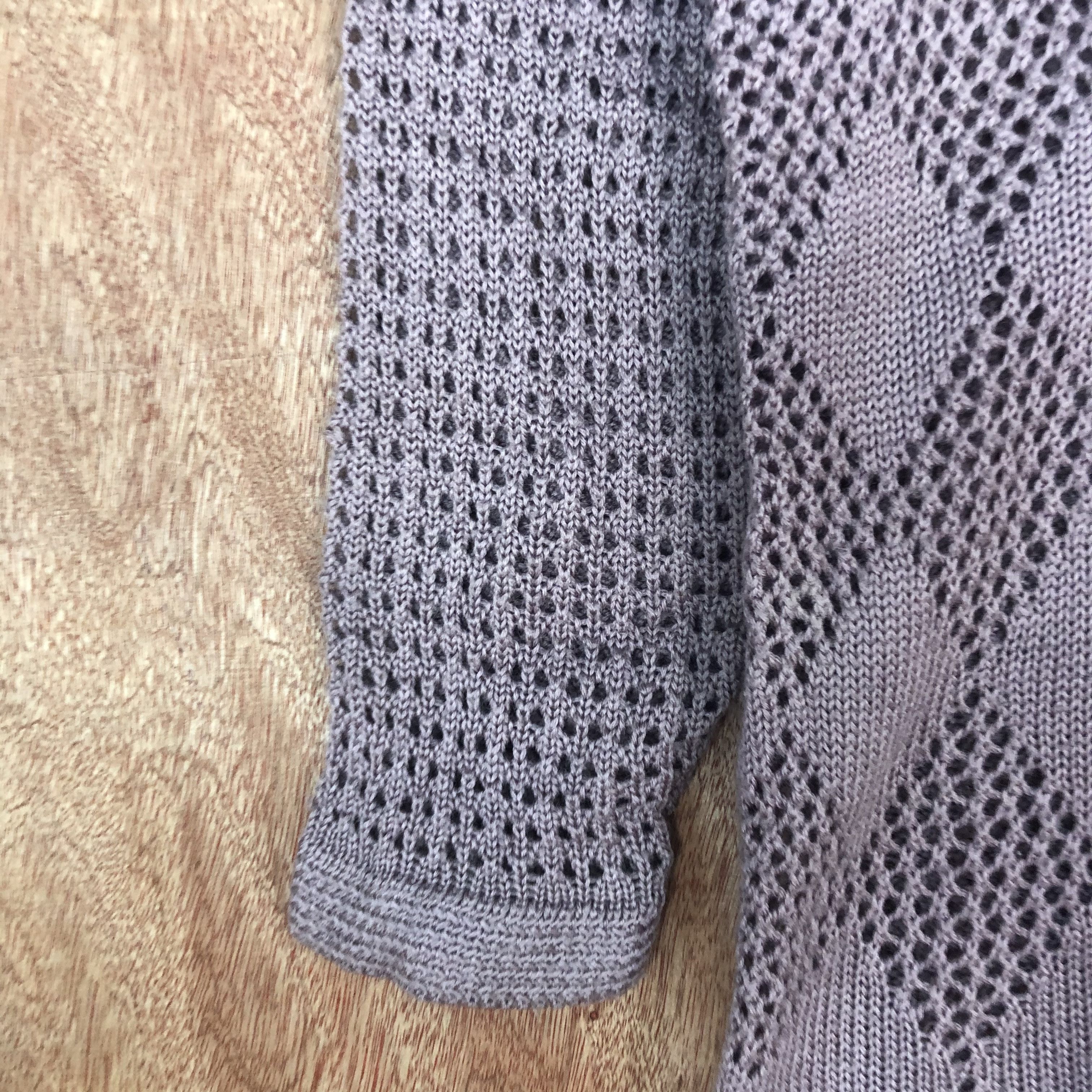 Vintage DLL vintage Japan meshnet Knitwear crochet cardigan #c459 Size US M / EU 48-50 / 2 - 6 Thumbnail