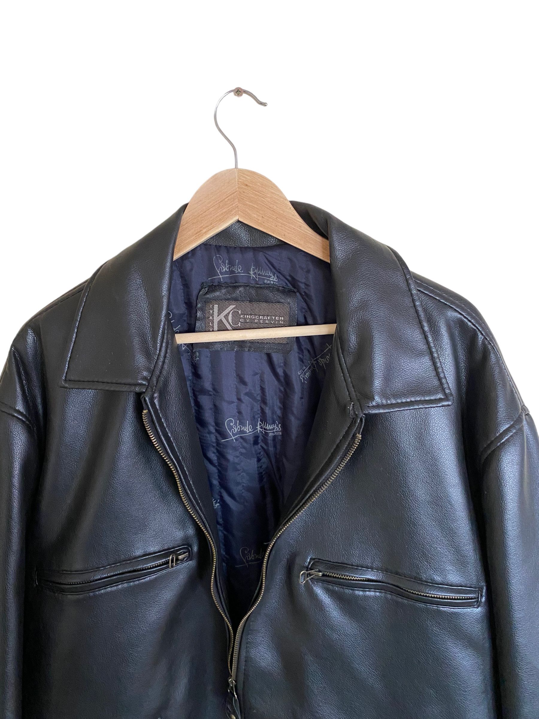Vintage italy leather vintage jacket Size US L / EU 52-54 / 3 - 3 Thumbnail
