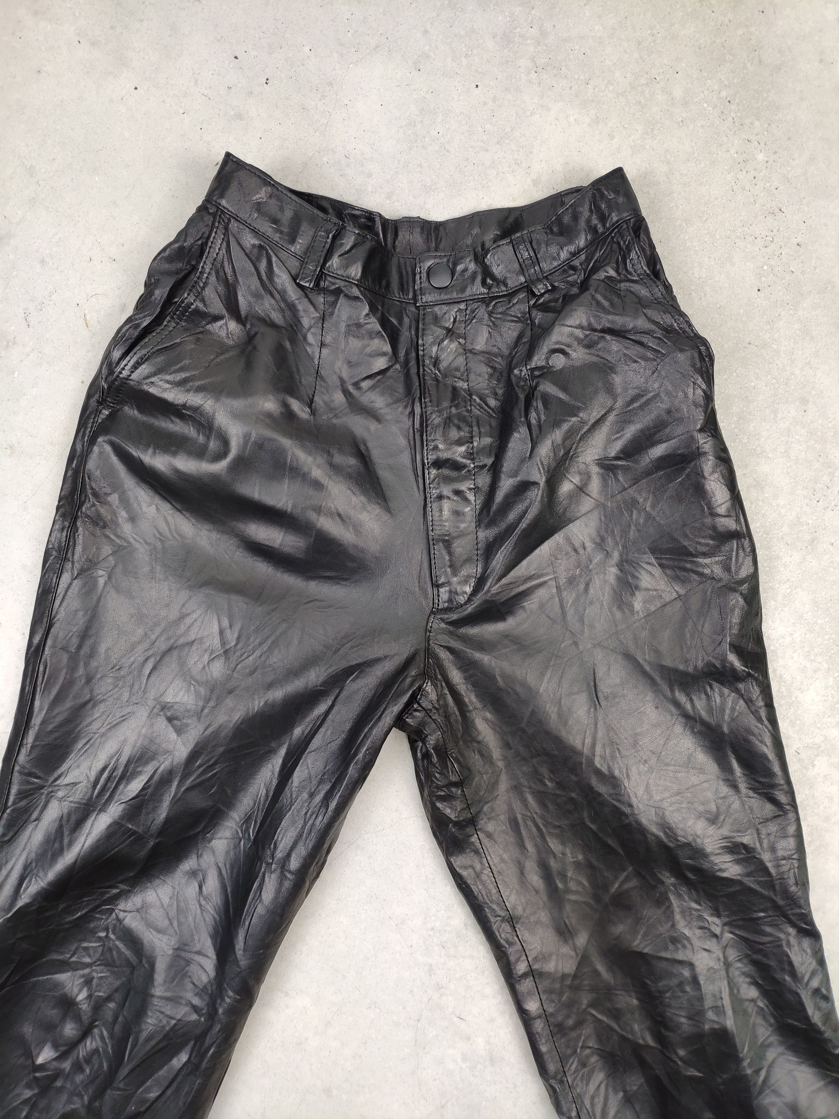 Genuine Leather × Seditionaries × Vintage Vintage Leather Pants Black Japanese Brand Size 22" - 2 Thumbnail