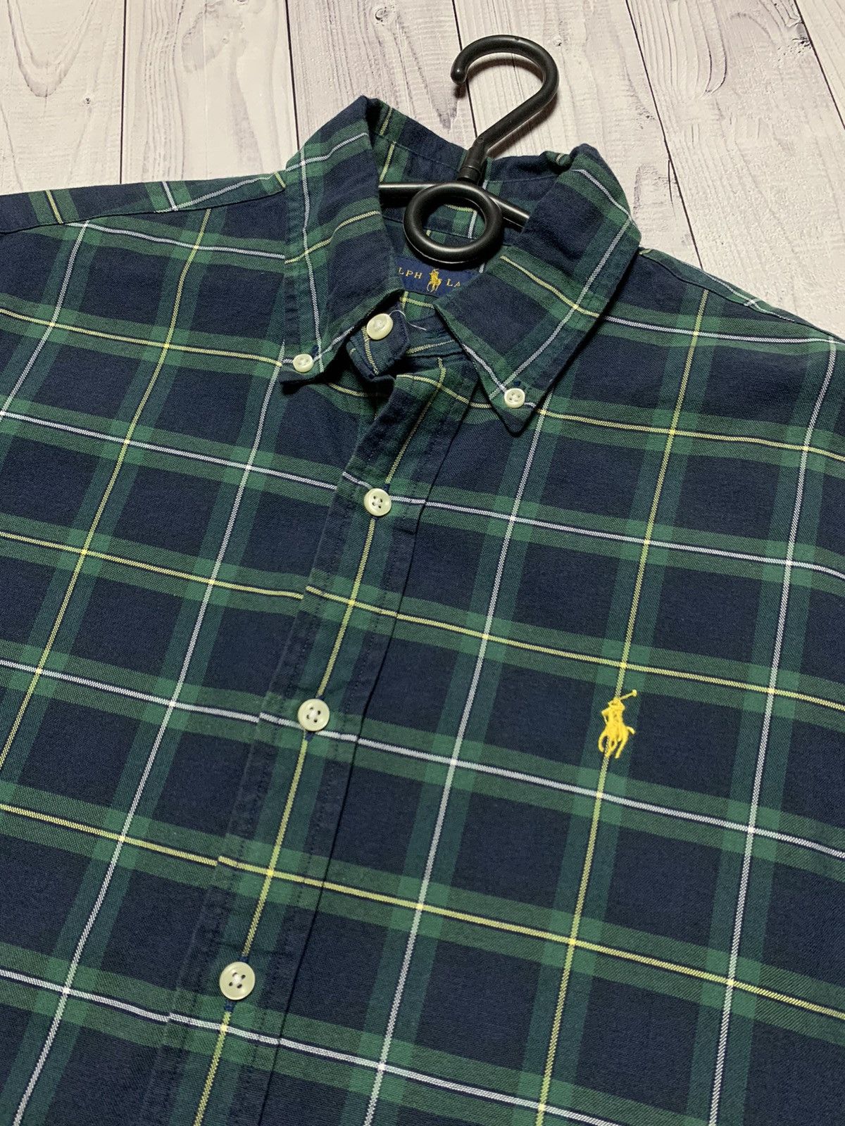 Polo Ralph Lauren × Vintage Vintage polo Ralph Lauren Plaid shirt green size S Size US S / EU 44-46 / 1 - 3 Thumbnail