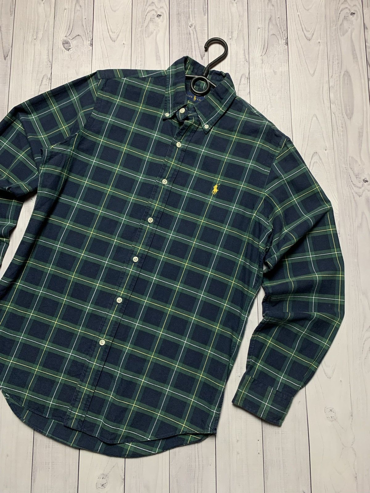 Polo Ralph Lauren × Vintage Vintage polo Ralph Lauren Plaid shirt green size S Size US S / EU 44-46 / 1 - 2 Thumbnail