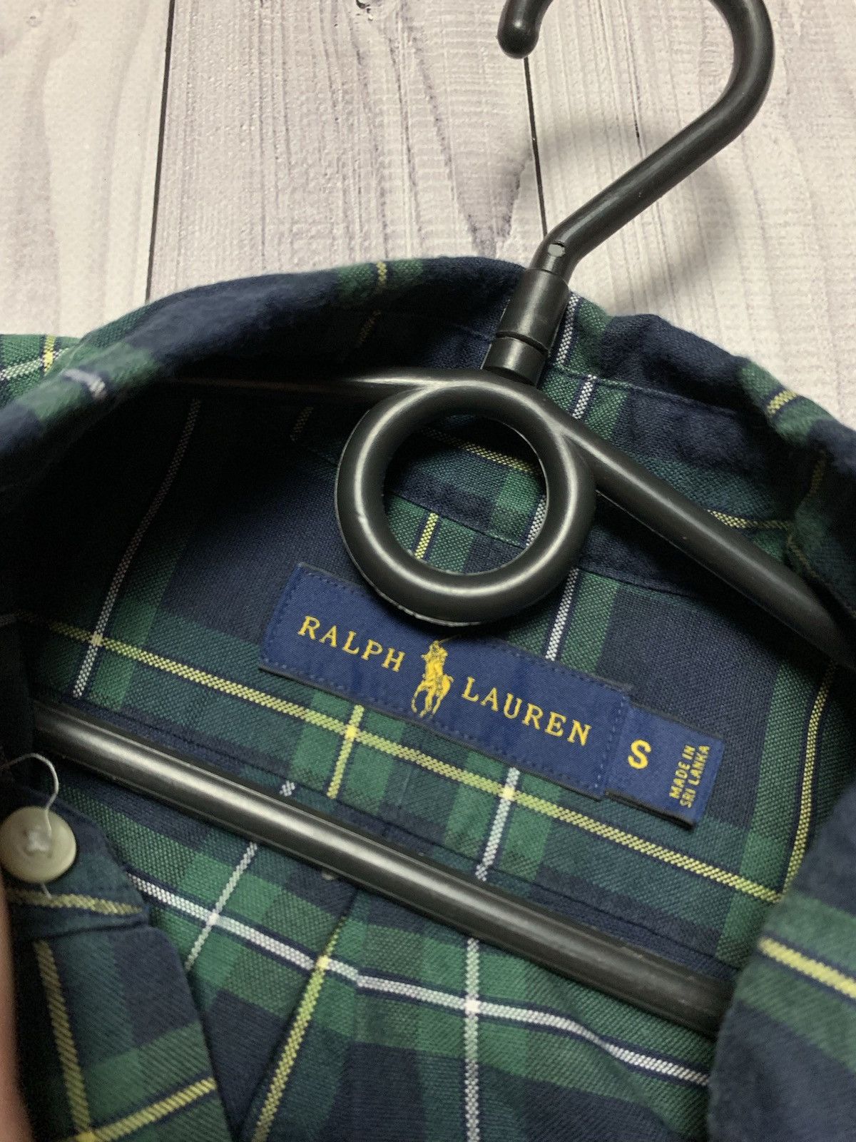 Polo Ralph Lauren × Vintage Vintage polo Ralph Lauren Plaid shirt green size S Size US S / EU 44-46 / 1 - 4 Thumbnail