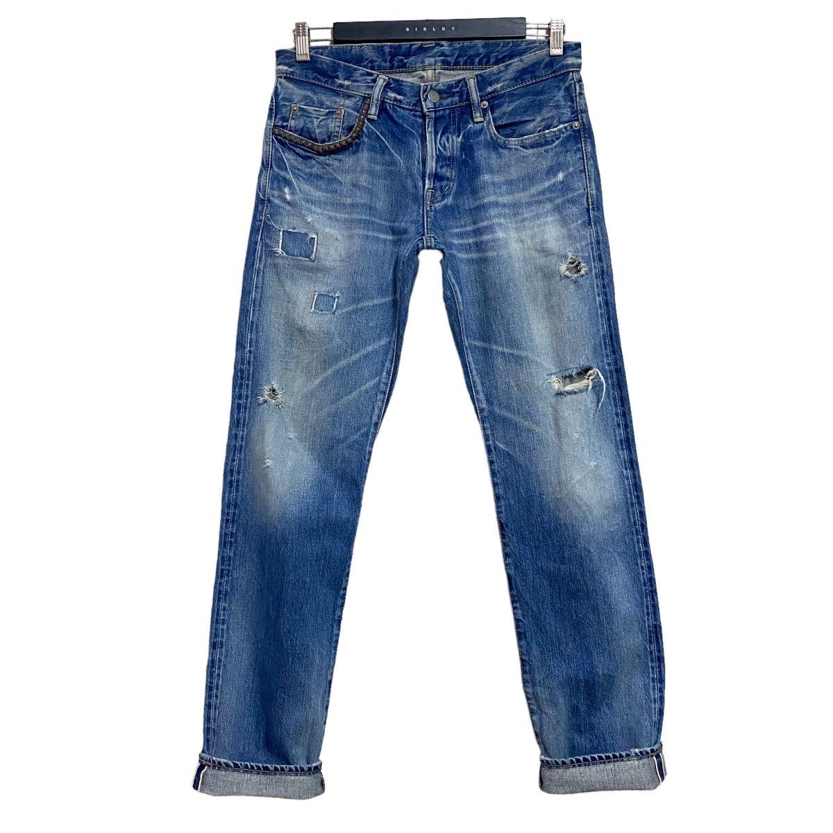 image of Hysteric Glamour Denim Patchwork Jeans Selvedge in Blue, Men's (Size 30)