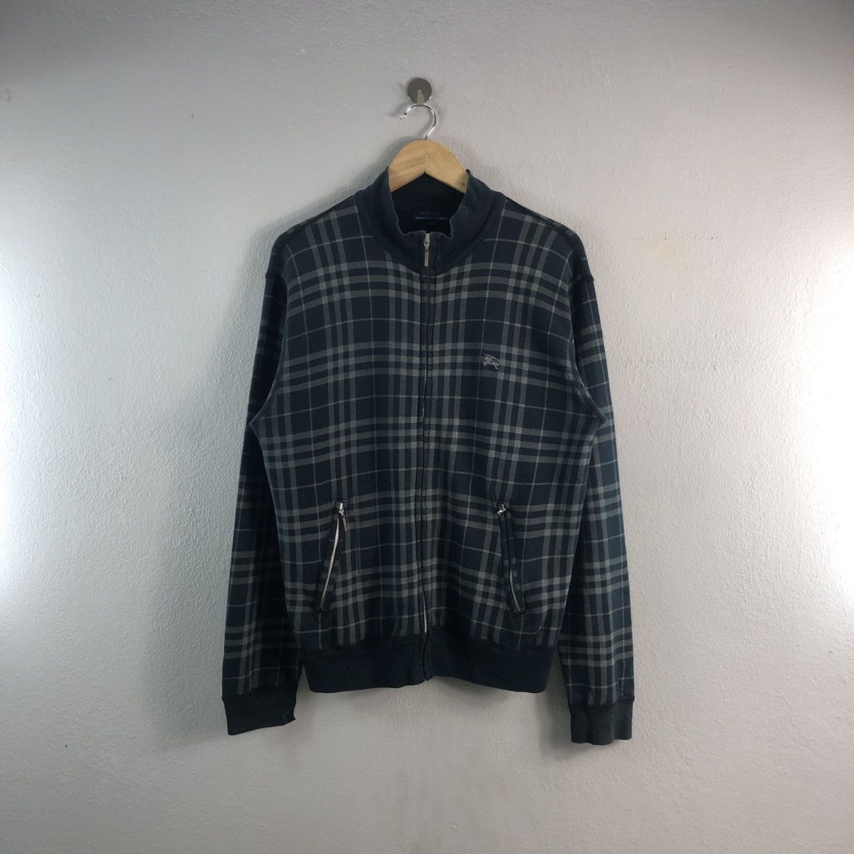 Burberry London Blue Label Nova Check Zipper Sweater Jacket