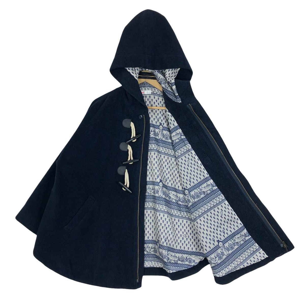 Issey Miyake Ne-Net Wool Oversized Duffle Coat Hoodie Size US L / EU 52-54 / 3 - 11 Thumbnail