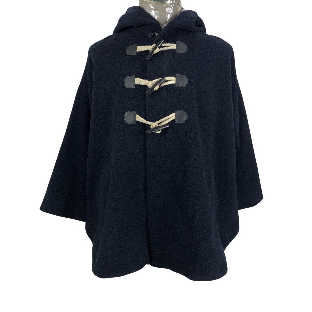 Issey Miyake Ne-Net Wool Oversized Duffle Coat Hoodie Size US L / EU 52-54 / 3 - 2 Thumbnail