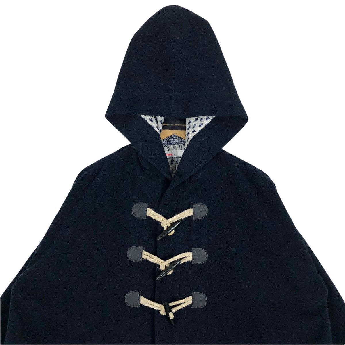 Issey Miyake Ne-Net Wool Oversized Duffle Coat Hoodie Size US L / EU 52-54 / 3 - 6 Thumbnail