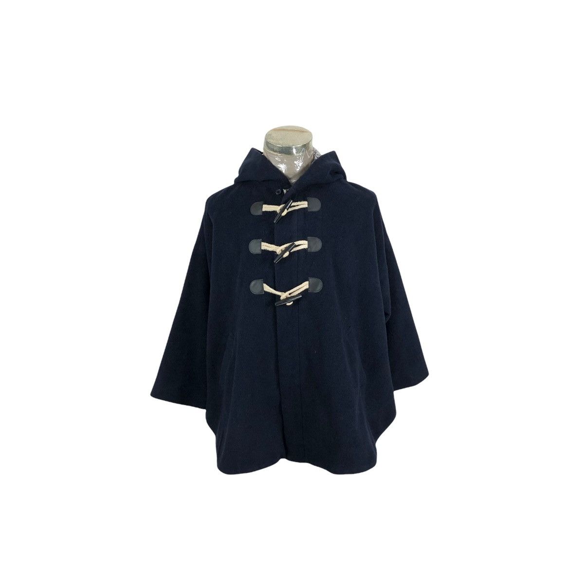 Issey Miyake Ne-Net Wool Oversized Duffle Coat Hoodie Size US L / EU 52-54 / 3 - 3 Thumbnail