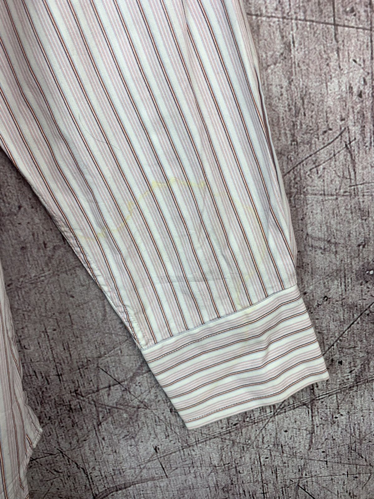 Yves Saint Laurent Yves Saint Laurent Mens Long Sleeve Striped Shirt Size US S / EU 44-46 / 1 - 3 Thumbnail