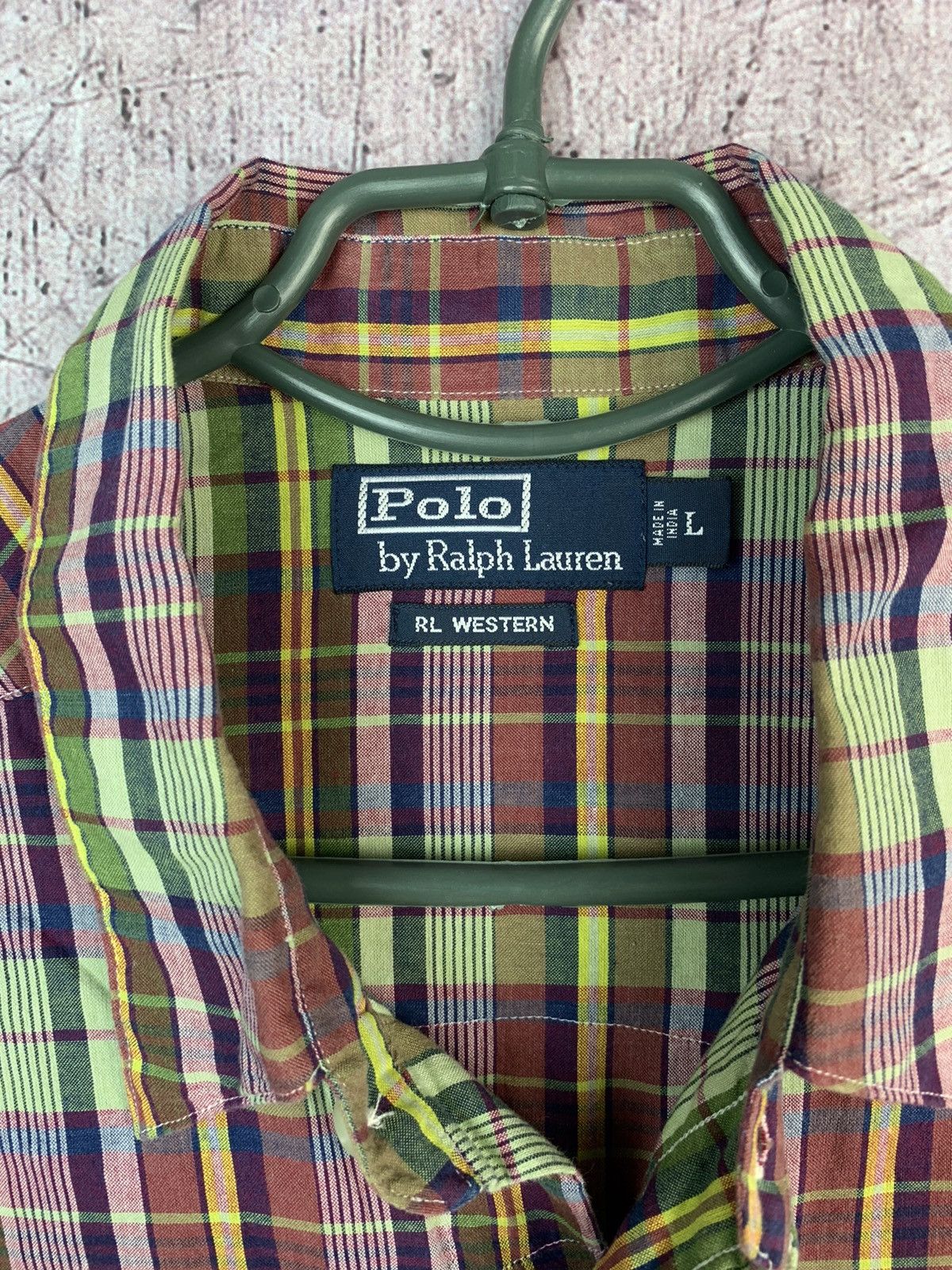 Polo Ralph Lauren × Ralph Lauren Polo Ralph Lauren Mens Long Sleeve Western Plaid Shirt Size US L / EU 52-54 / 3 - 5 Thumbnail