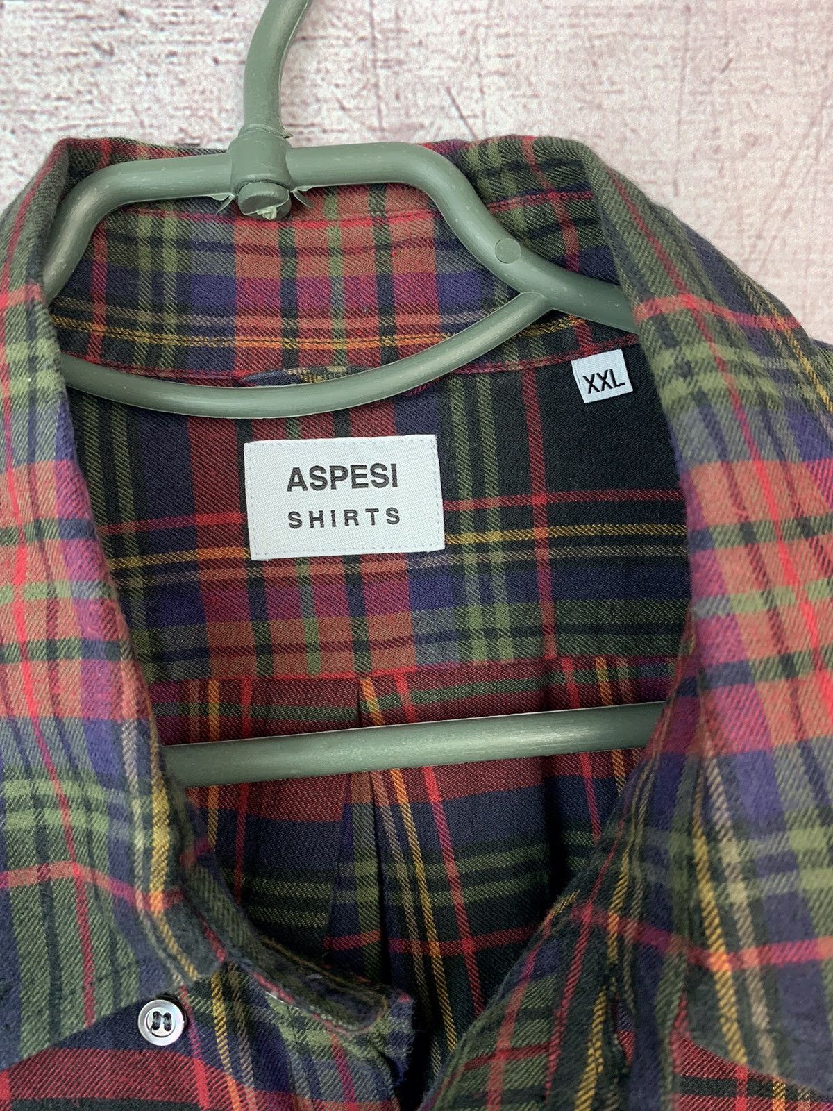 Aspesi × Vintage Aspesi Plaid Y2K Flannel Mens Shirt Size US XXL / EU 58 / 5 - 4 Thumbnail