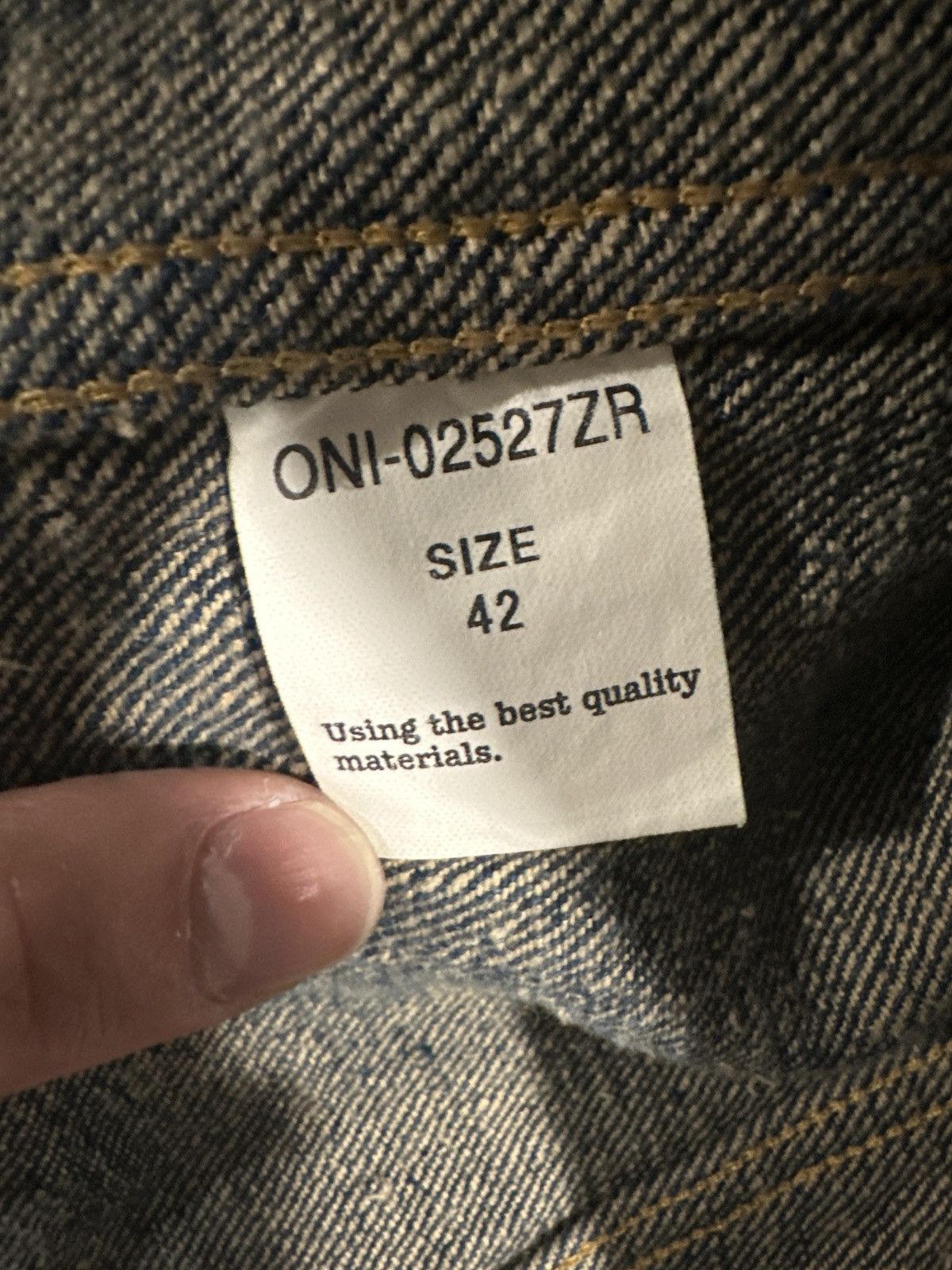 Oni ONI 02527ZR 20oz Type III Secret Denim Jacket Size US L / EU 52-54 / 3 - 3 Thumbnail