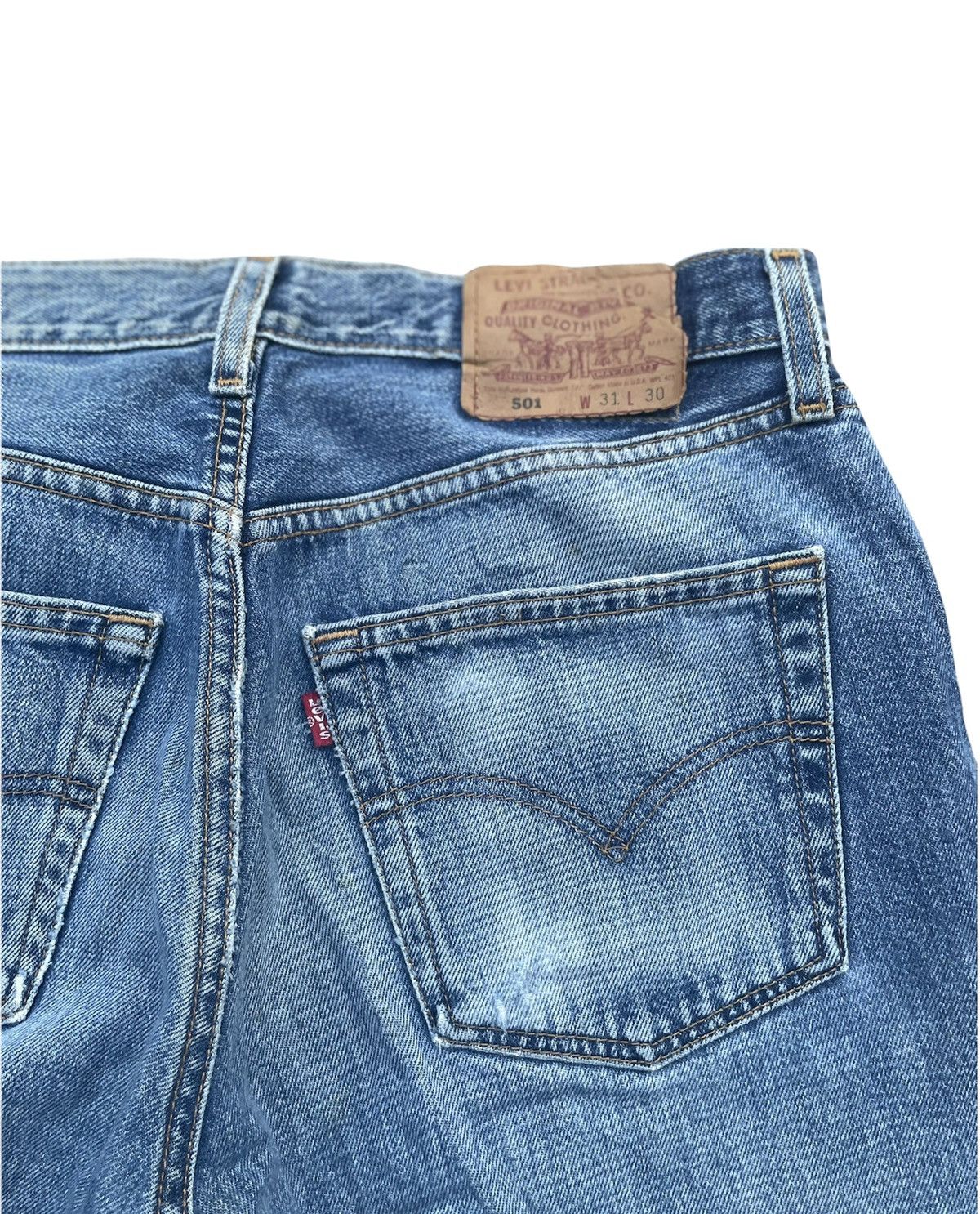 Levi's Vintage Levi’s 501 2000 Usa Aging Faded Wash Size US 31 - 9 Thumbnail