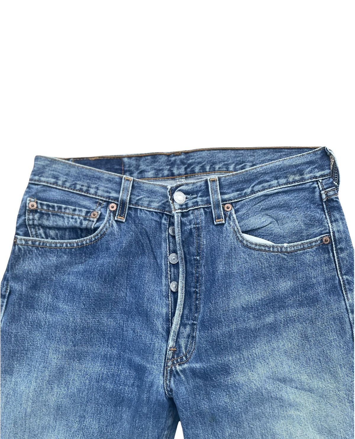 Levi's Vintage Levi’s 501 2000 Usa Aging Faded Wash Size US 31 - 4 Thumbnail