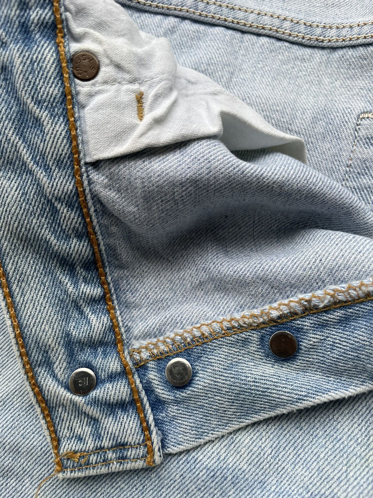 Levi's Levi’s 501 e 2001 Usa Aging Faded Wash Size US 37 - 17 Thumbnail