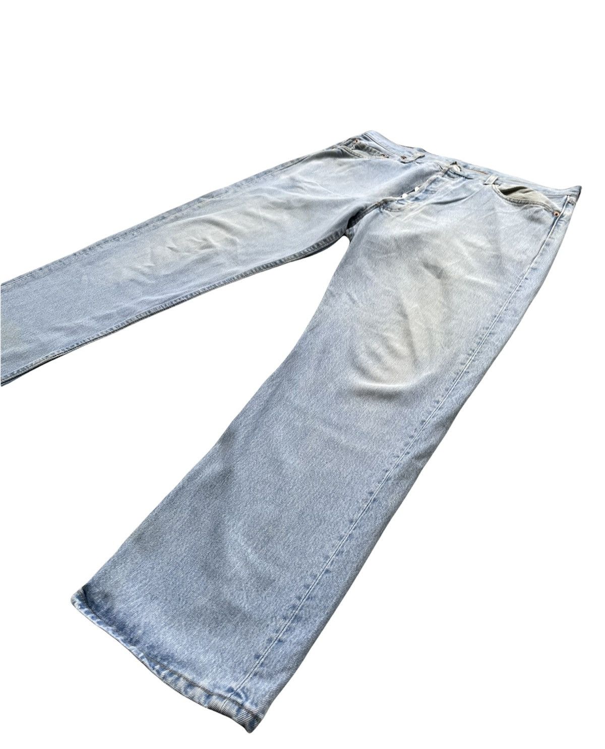 Levi's Levi’s 501 e 2001 Usa Aging Faded Wash Size US 37 - 2 Thumbnail
