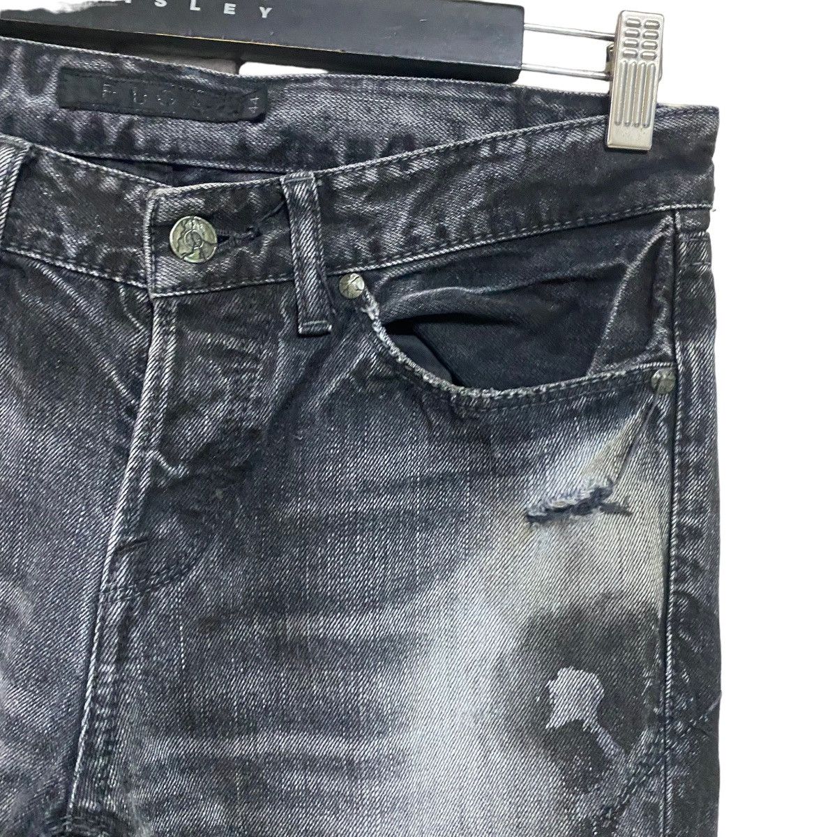 GOSTAR DE FUGA FUGA Denim Scab Oil Stained Flare Jeans Size US 31 - 4 Thumbnail