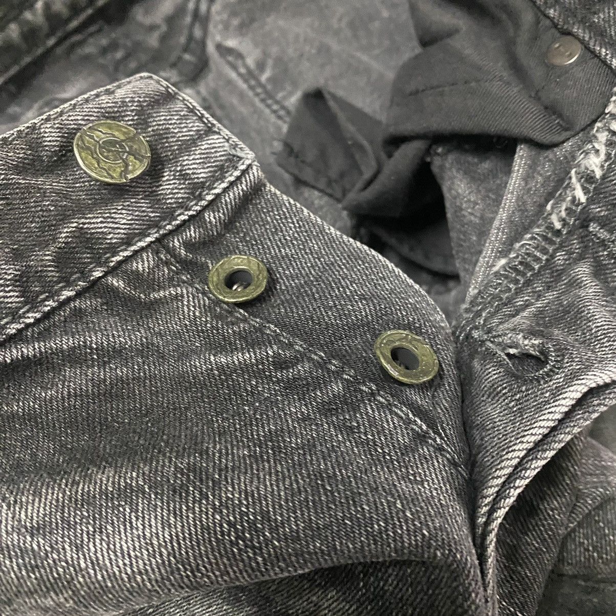 GOSTAR DE FUGA FUGA Denim Scab Oil Stained Flare Jeans Size US 31 - 16 Thumbnail