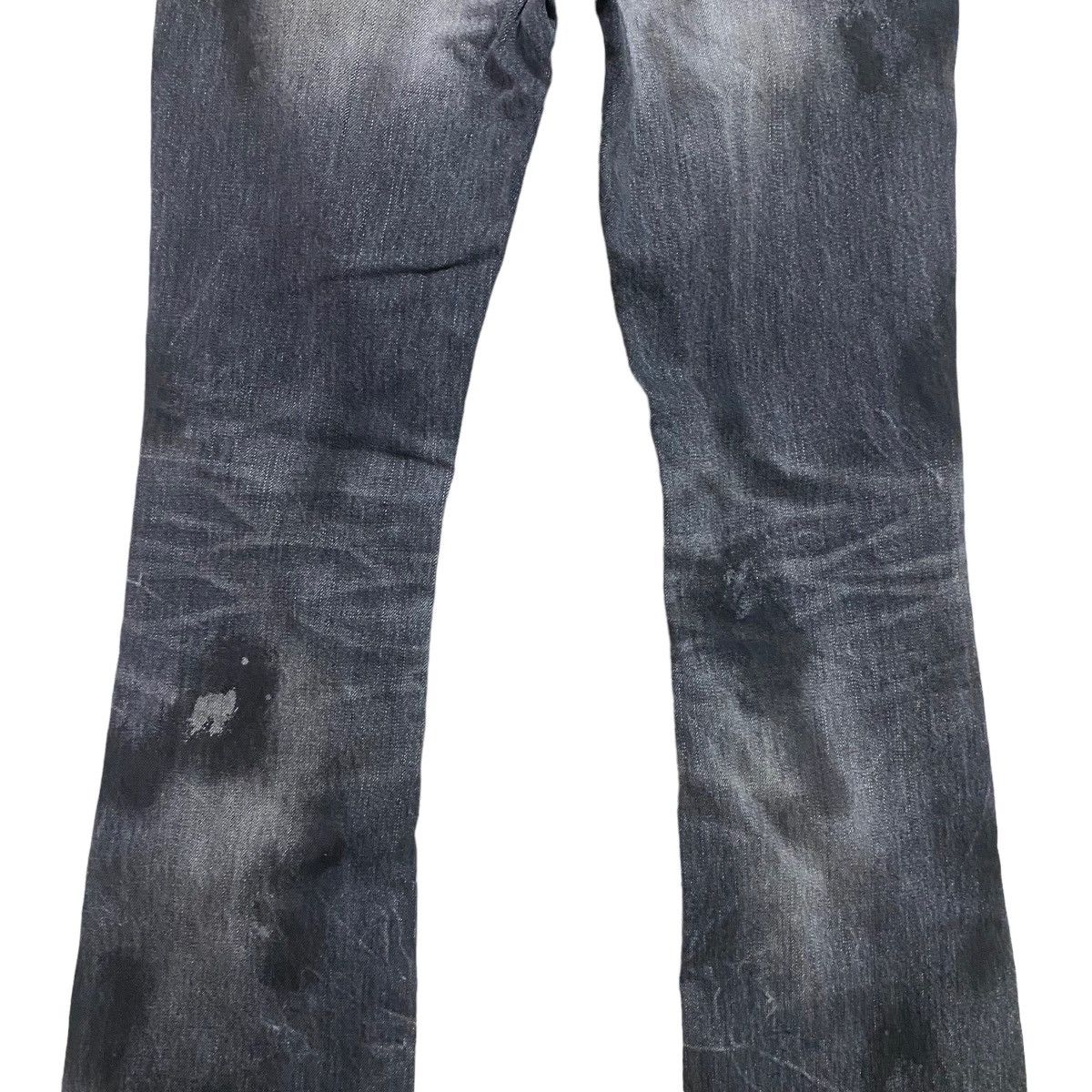 GOSTAR DE FUGA FUGA Denim Scab Oil Stained Flare Jeans Size US 31 - 11 Thumbnail