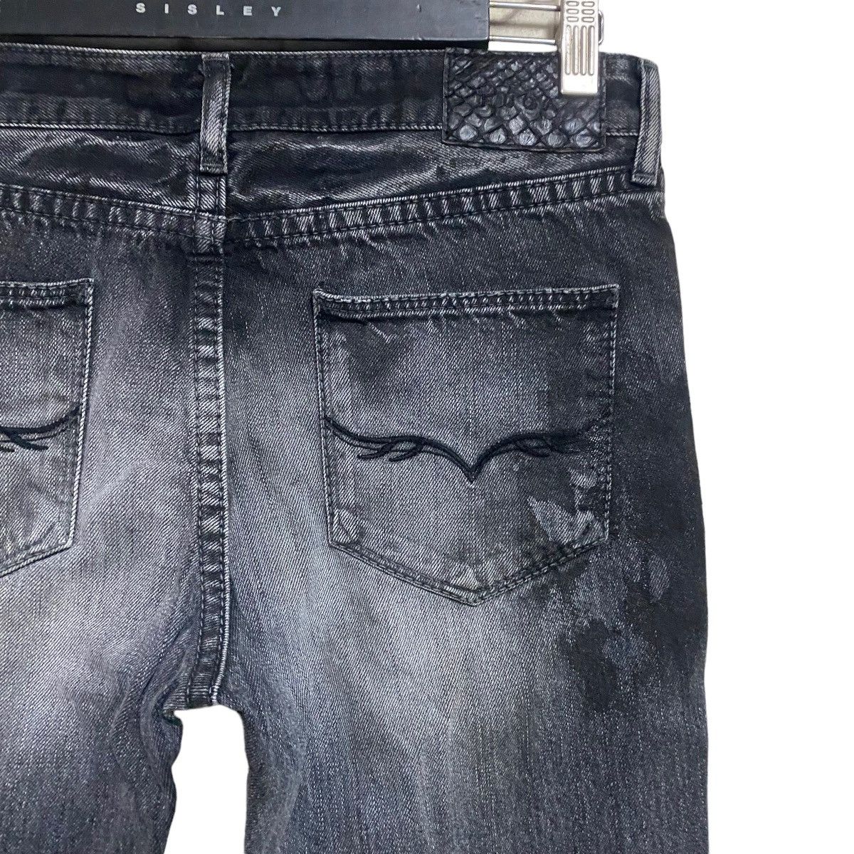GOSTAR DE FUGA FUGA Denim Scab Oil Stained Flare Jeans Size US 31 - 9 Thumbnail