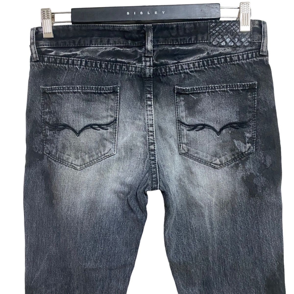 GOSTAR DE FUGA FUGA Denim Scab Oil Stained Flare Jeans Size US 31 - 8 Thumbnail