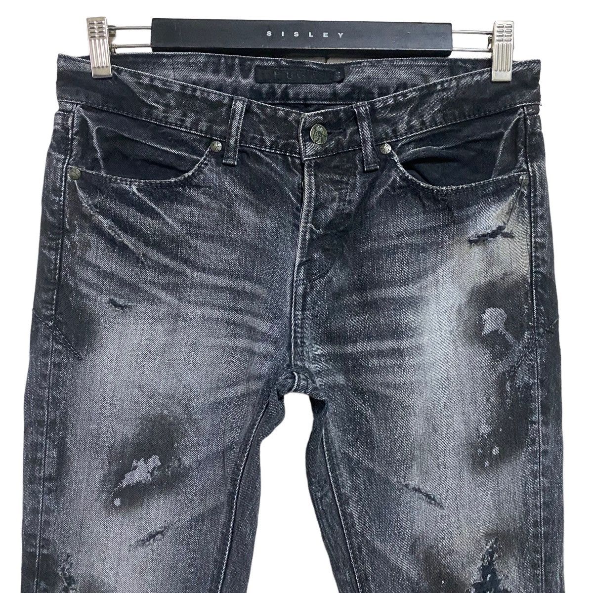 GOSTAR DE FUGA FUGA Denim Scab Oil Stained Flare Jeans Size US 31 - 3 Thumbnail