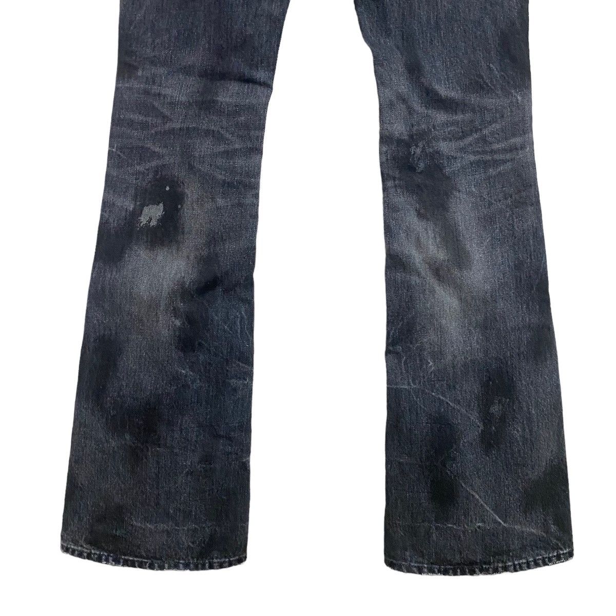 GOSTAR DE FUGA FUGA Denim Scab Oil Stained Flare Jeans Size US 31 - 12 Thumbnail