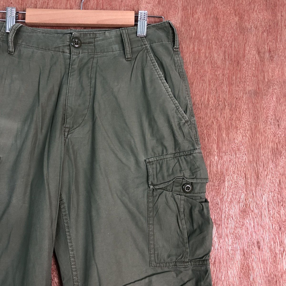 Japanese Brand DLL Uniqlo Green tactical Multipocket Cargo Pants #c217 Size US 29 - 4 Thumbnail