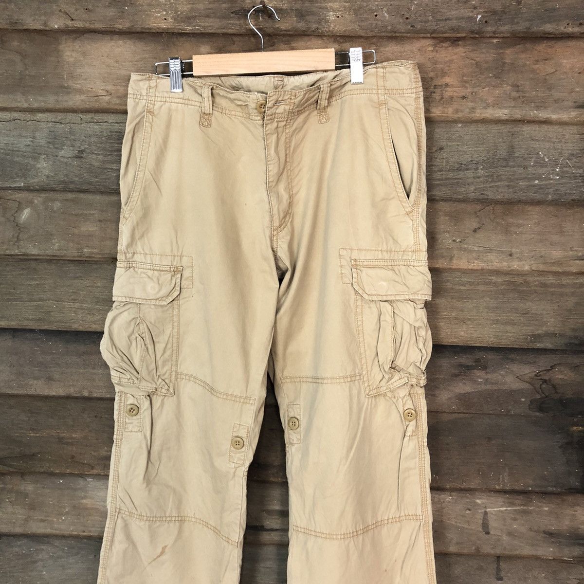 Uniqlo Brown utility multipocket tactical Cargo Pants #4515