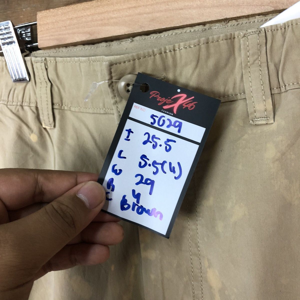 Faded Glory Uniqlo multipocket splashed painter Brown Cargo Pants #5029 Size US 29 - 12 Thumbnail